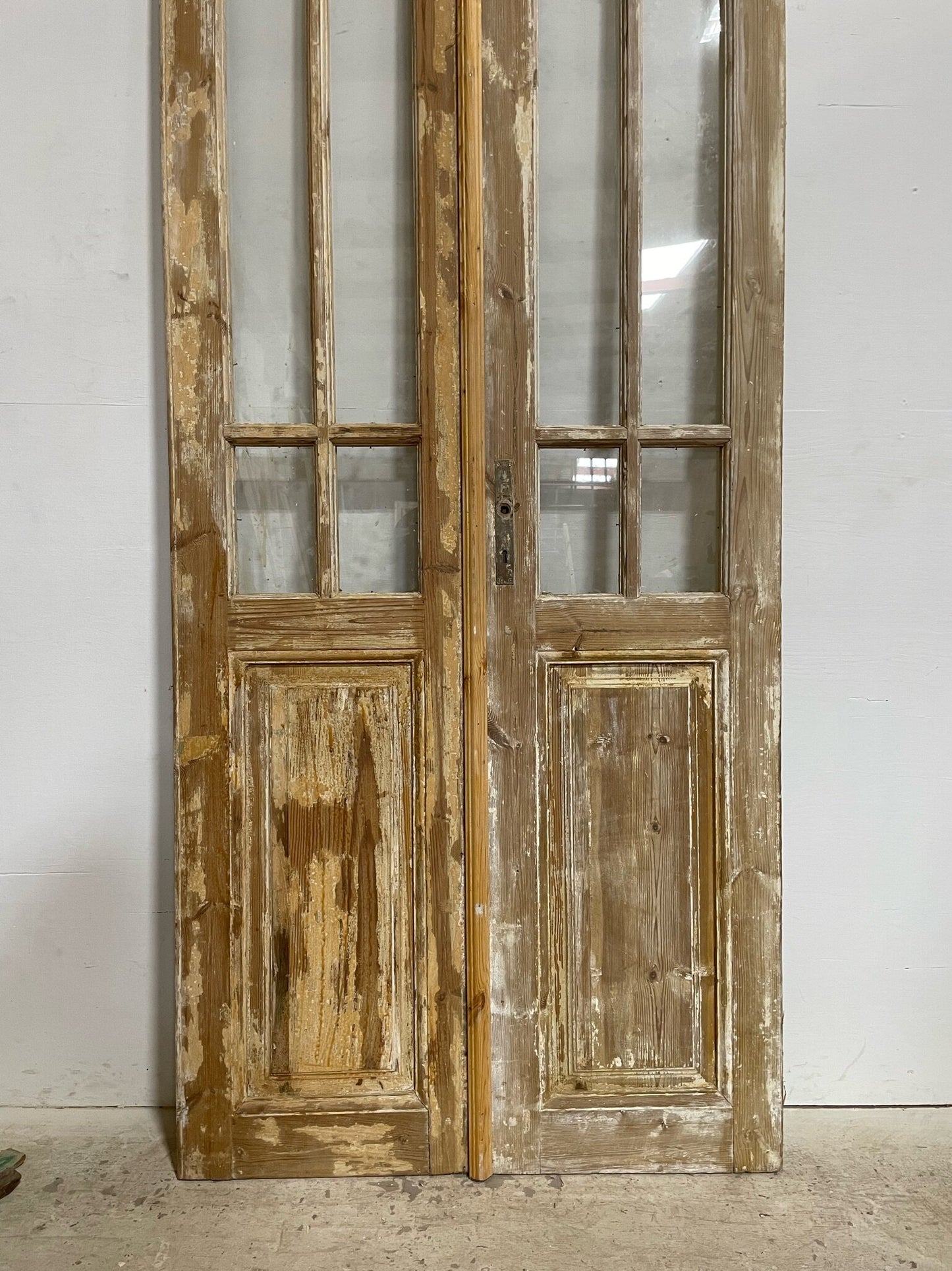 Antique French door (92.75x37.75) with glass F0597