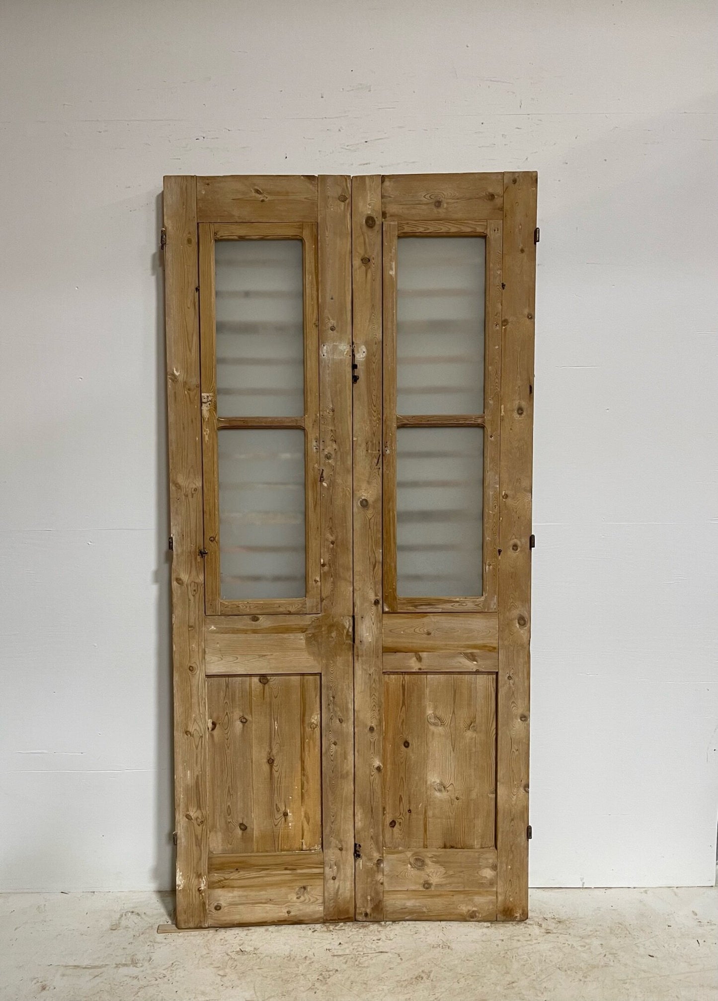Antique French doors (88.75X43) with glass G1619