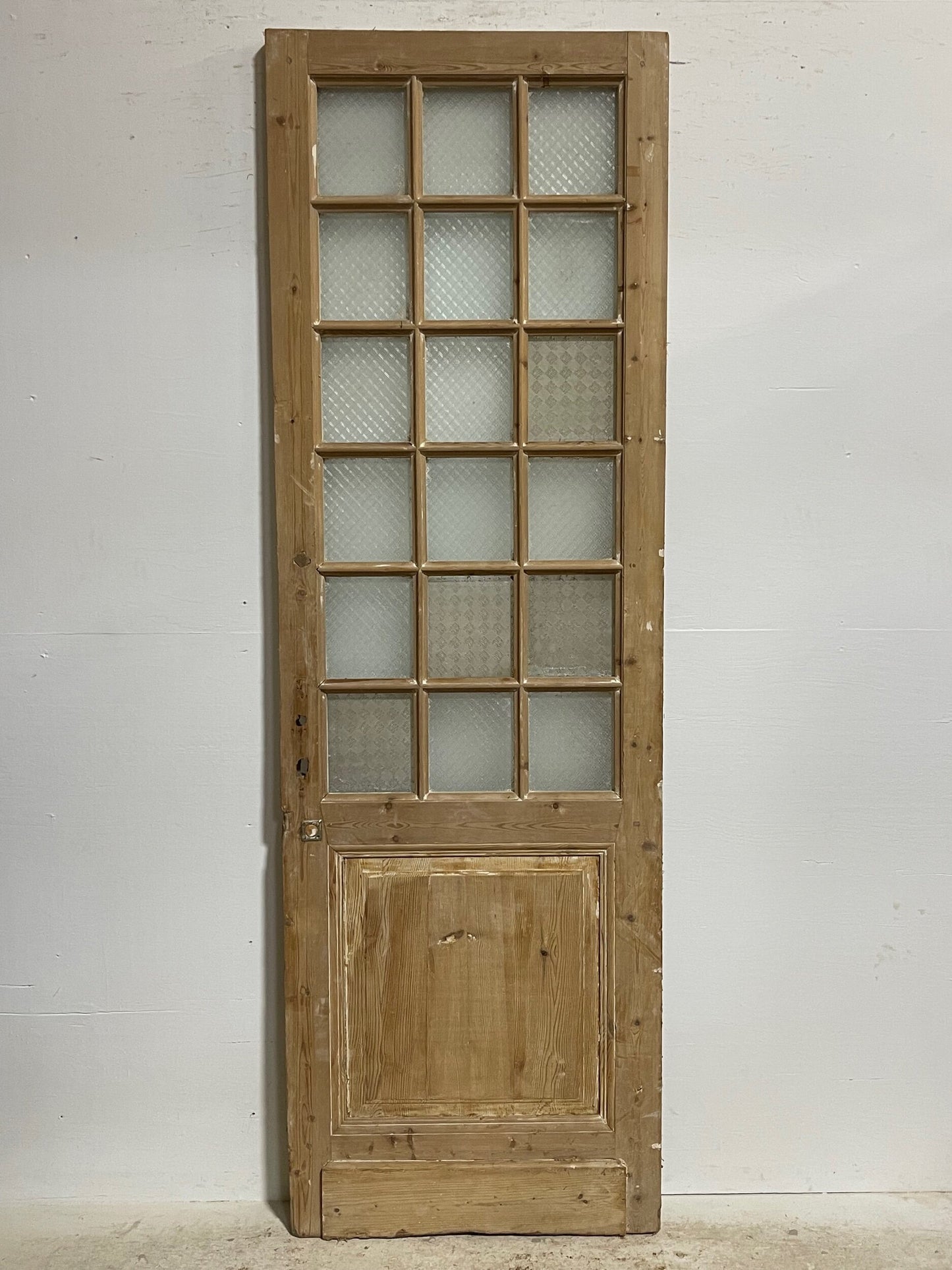 Antique French door with glass (93.25x30.25) H0178s