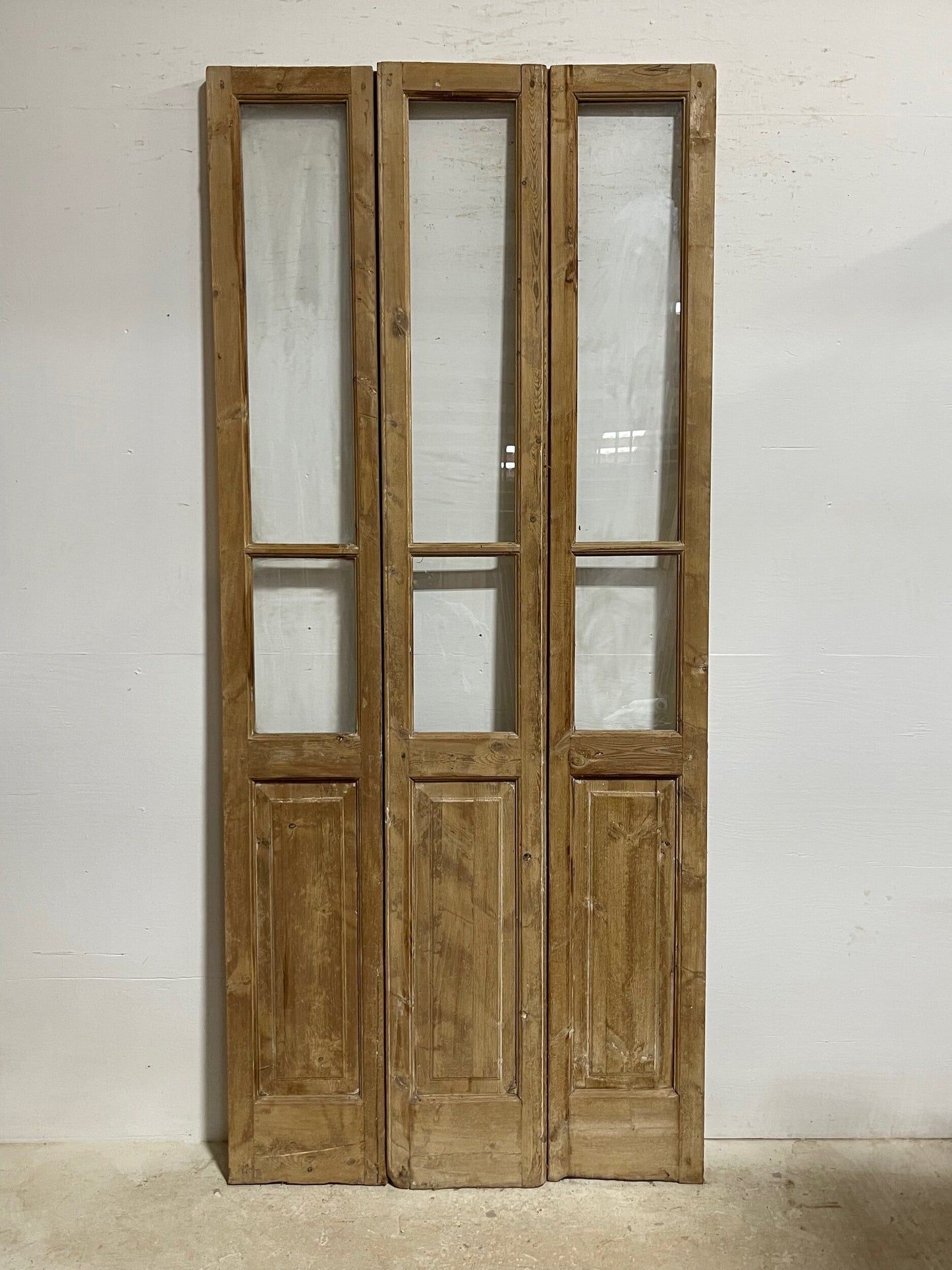 Antique French doors with glass (99.25x43.75) H0244s