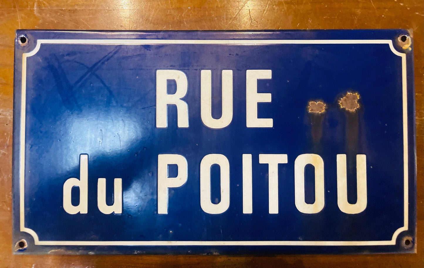 Antique French street sign H0286s