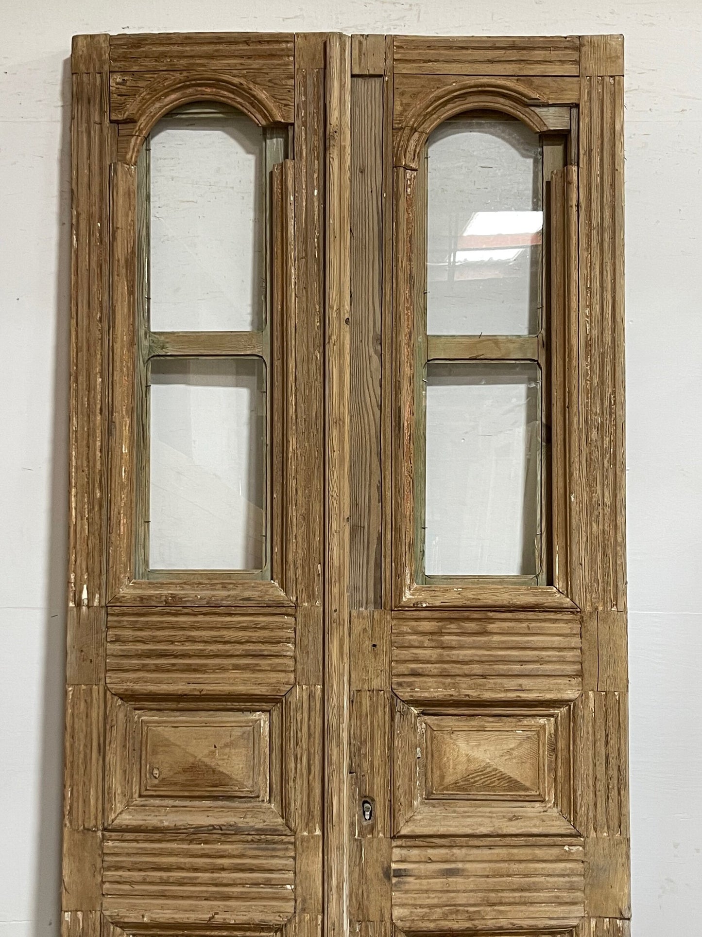 Antique French panel doors With glass (103x52.5)