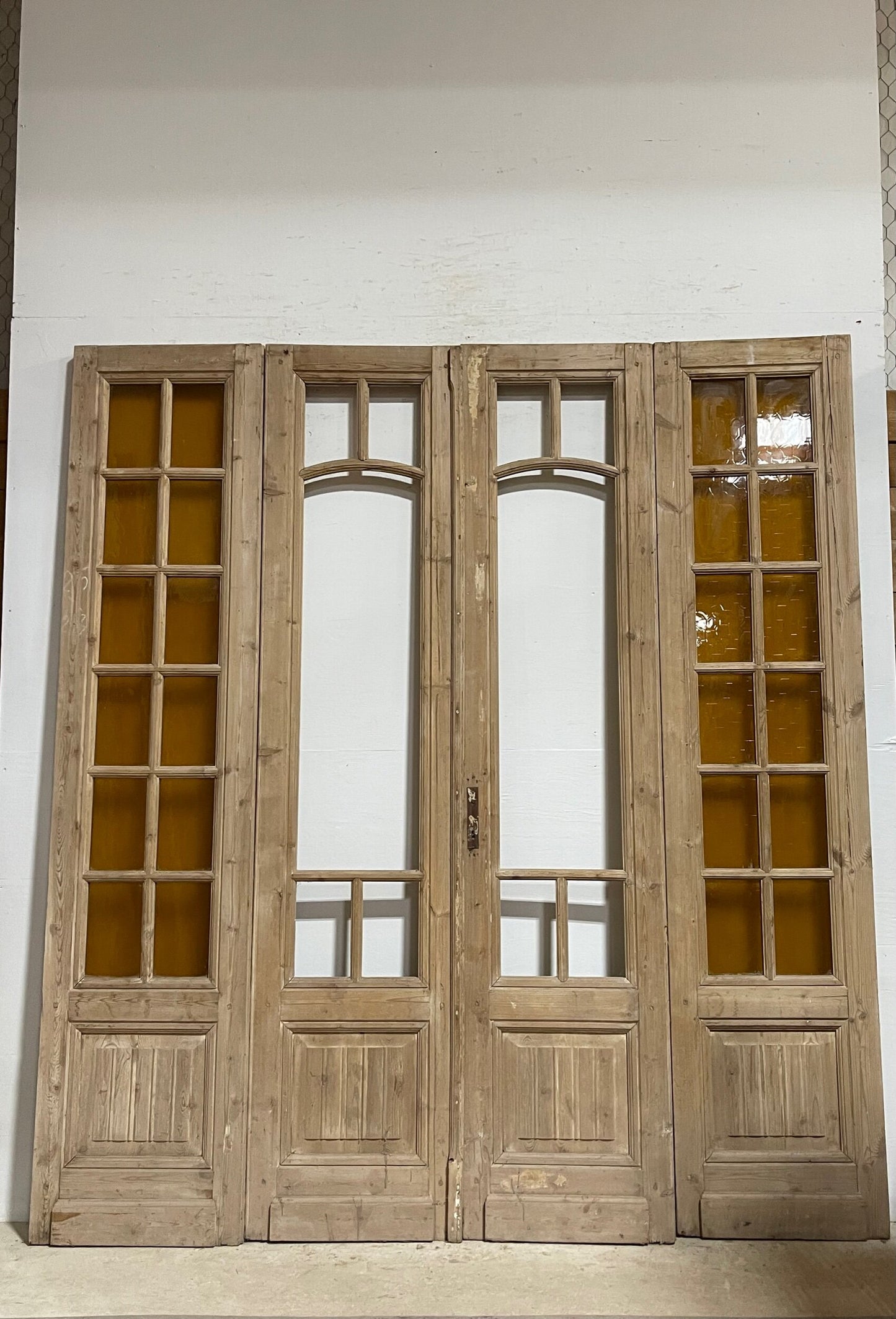 Antique French doors with glass (92x83.75) H0247s