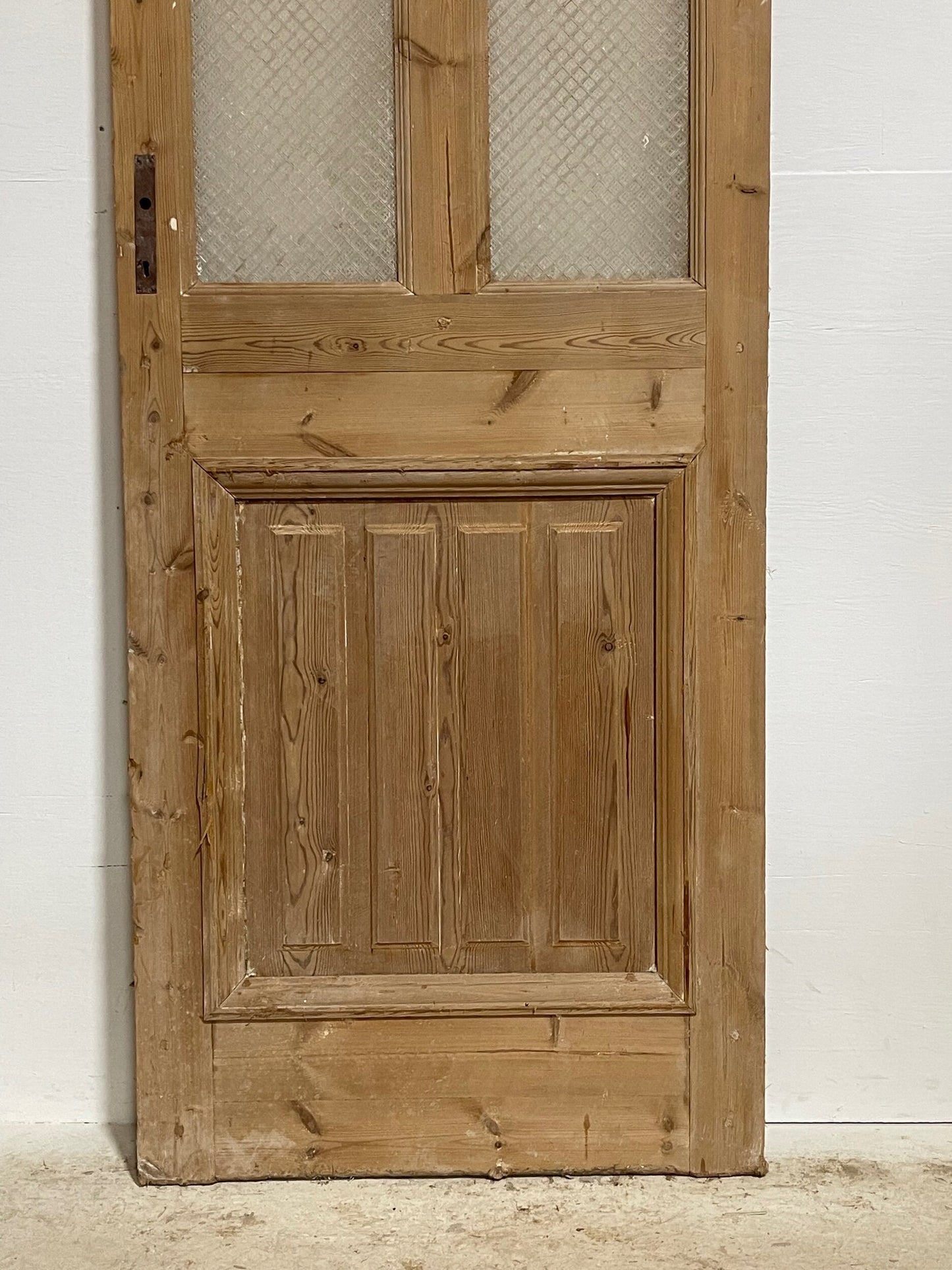 Antique French door with glass (86.25x30.25) H0170s