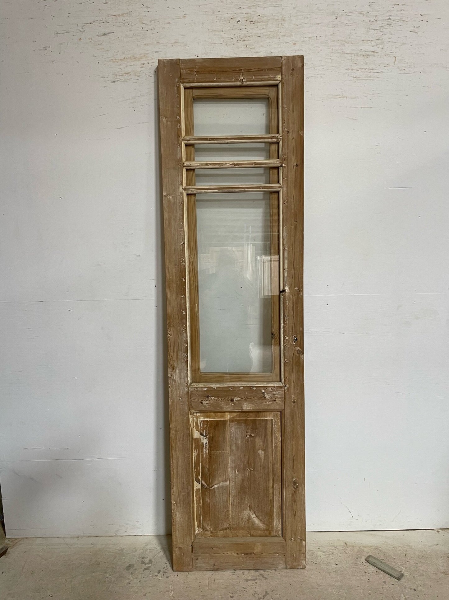 Antique French door (88.75x24) with glass F0868
