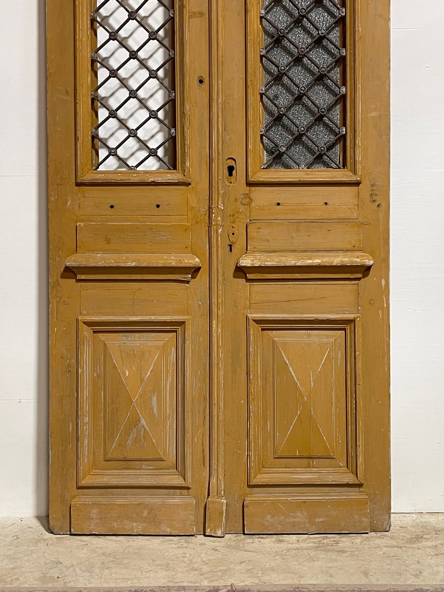 Antique French Panel Doors with Iron (105x45.25) I004