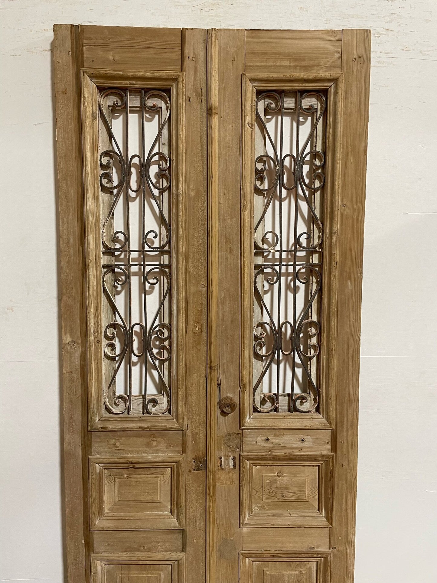 Antique French door (88.5x38) with metal E14
