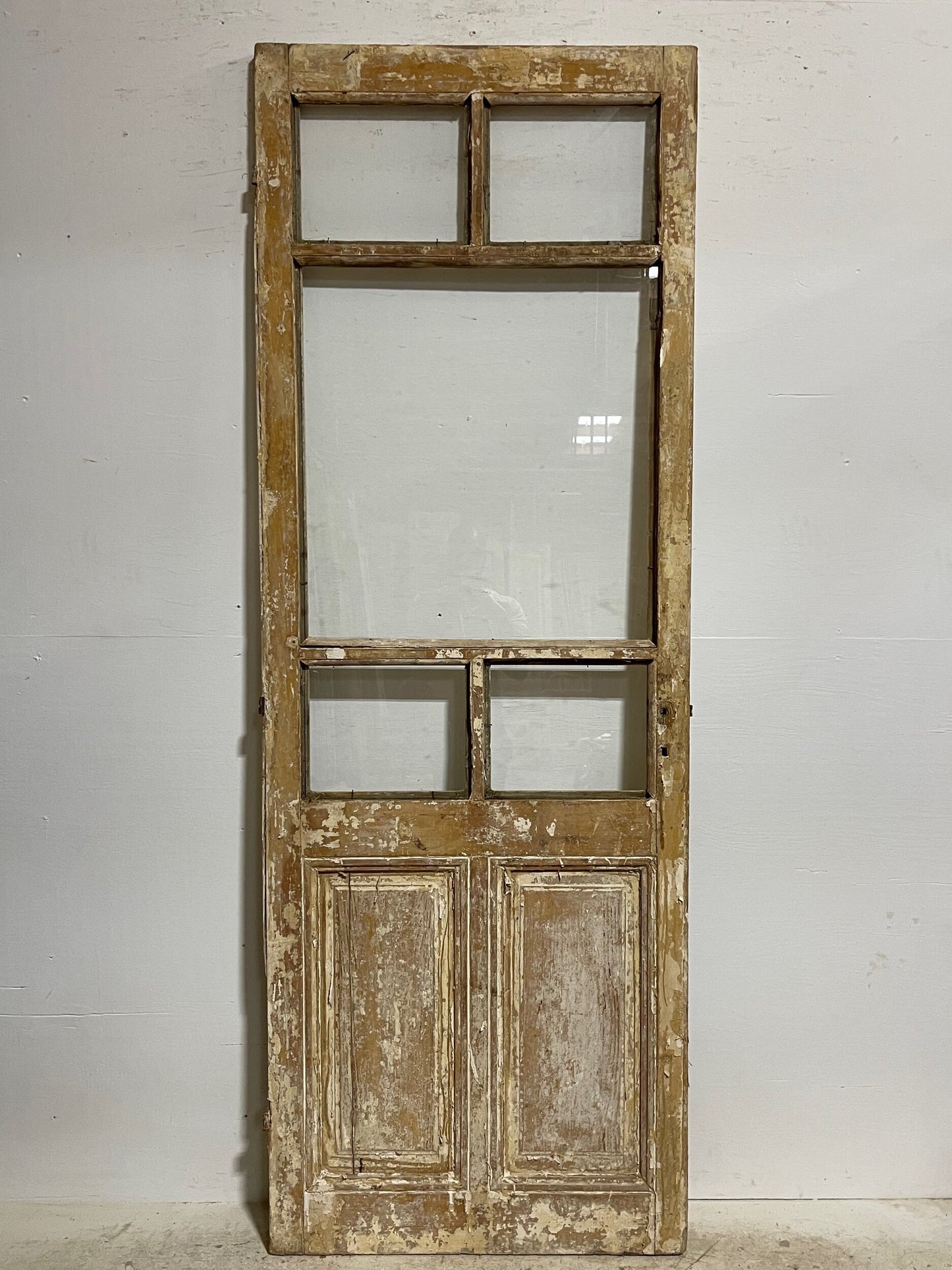 Antique French door with glass (92x33) H0191s