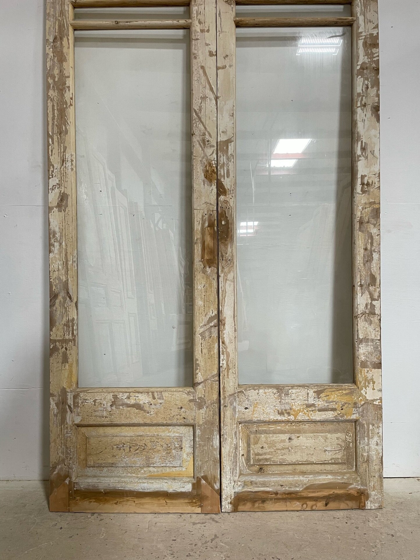 Antique French door (92.25x51.75) with glass F0799