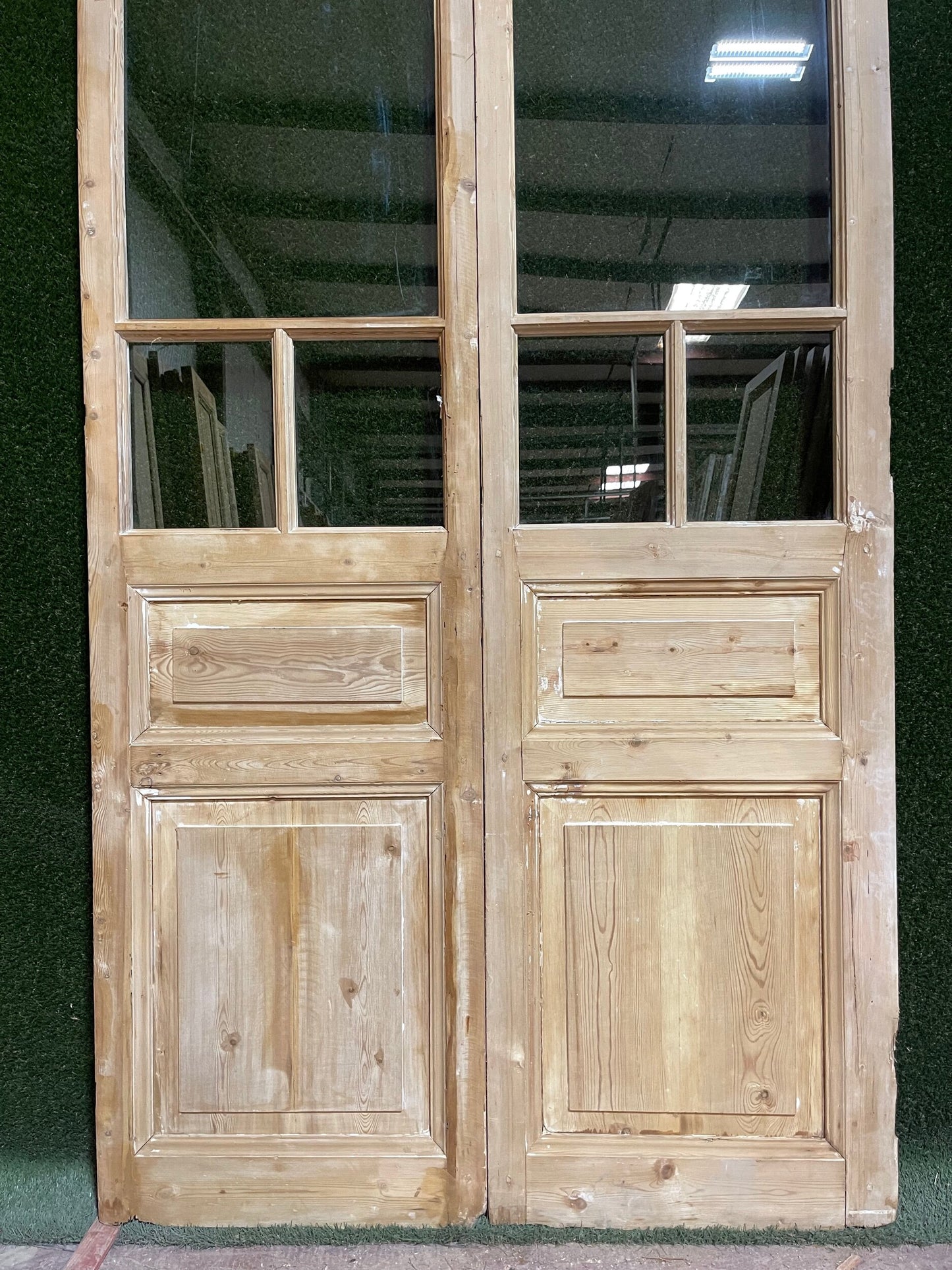 Antique French door (93x47) with glass D188
