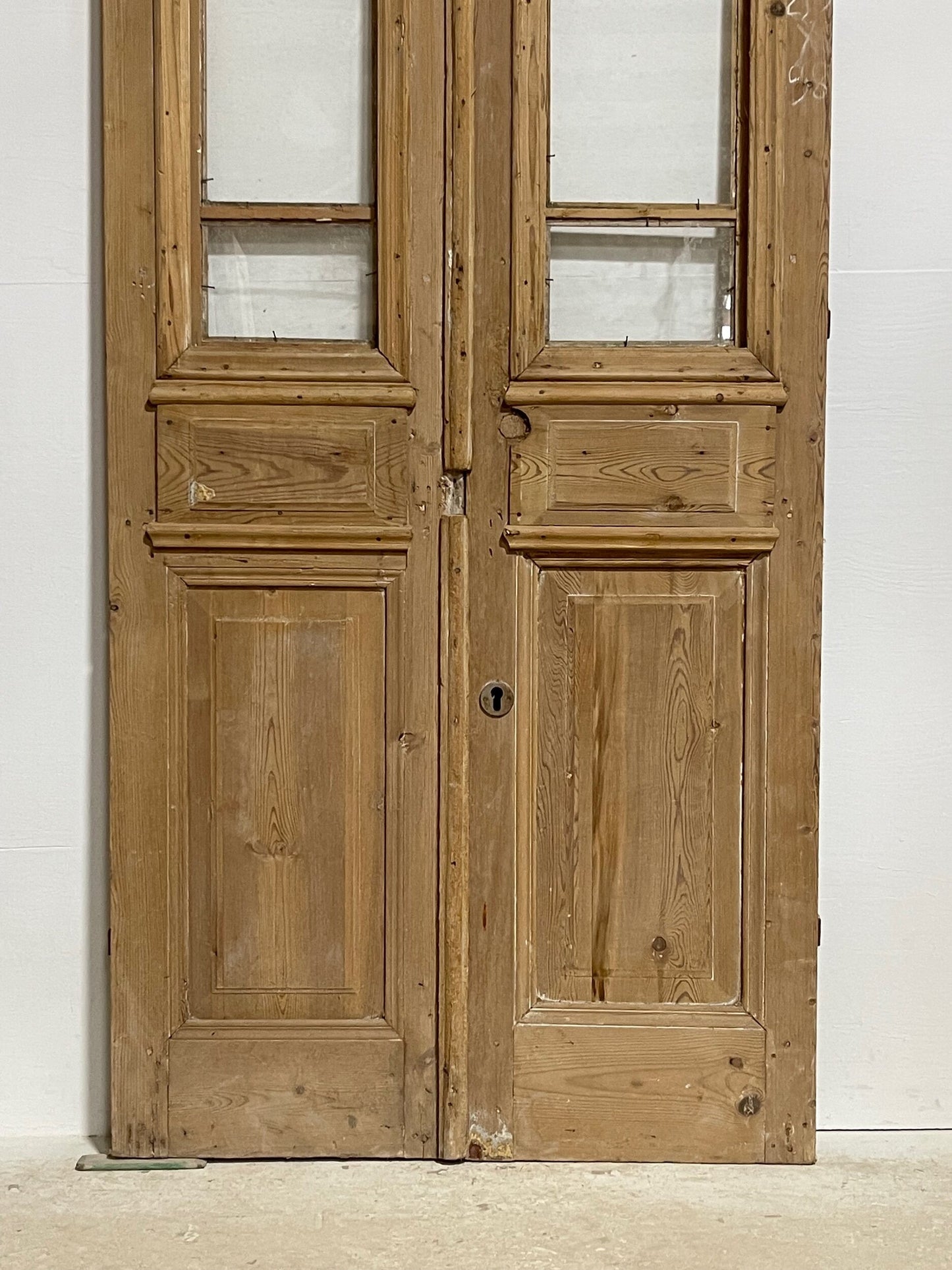 Antique French doors with glass (84.5x38.5) H0110s