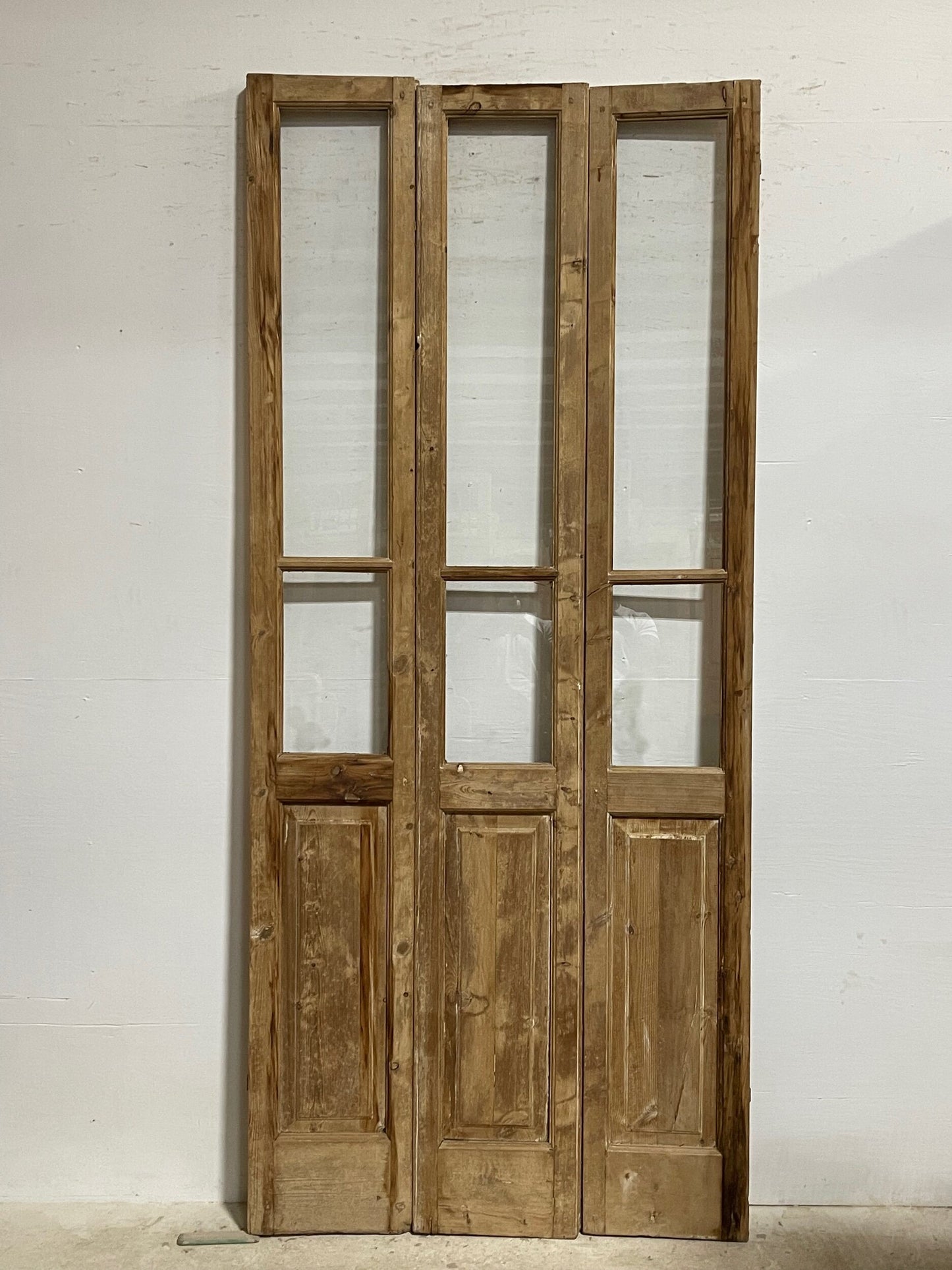 Antique French doors with glass (98.5x43) H0242s