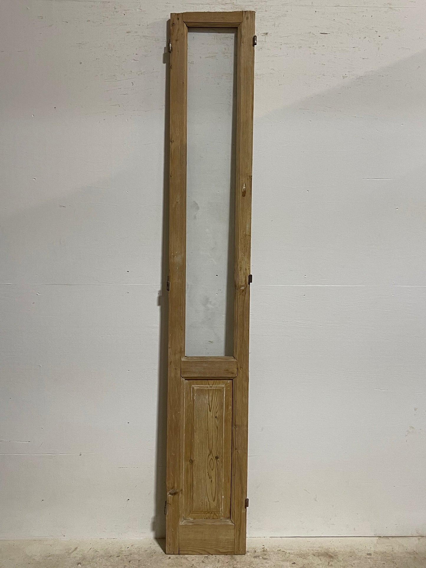 antique French door with glass (94.5x14.25) H0271s