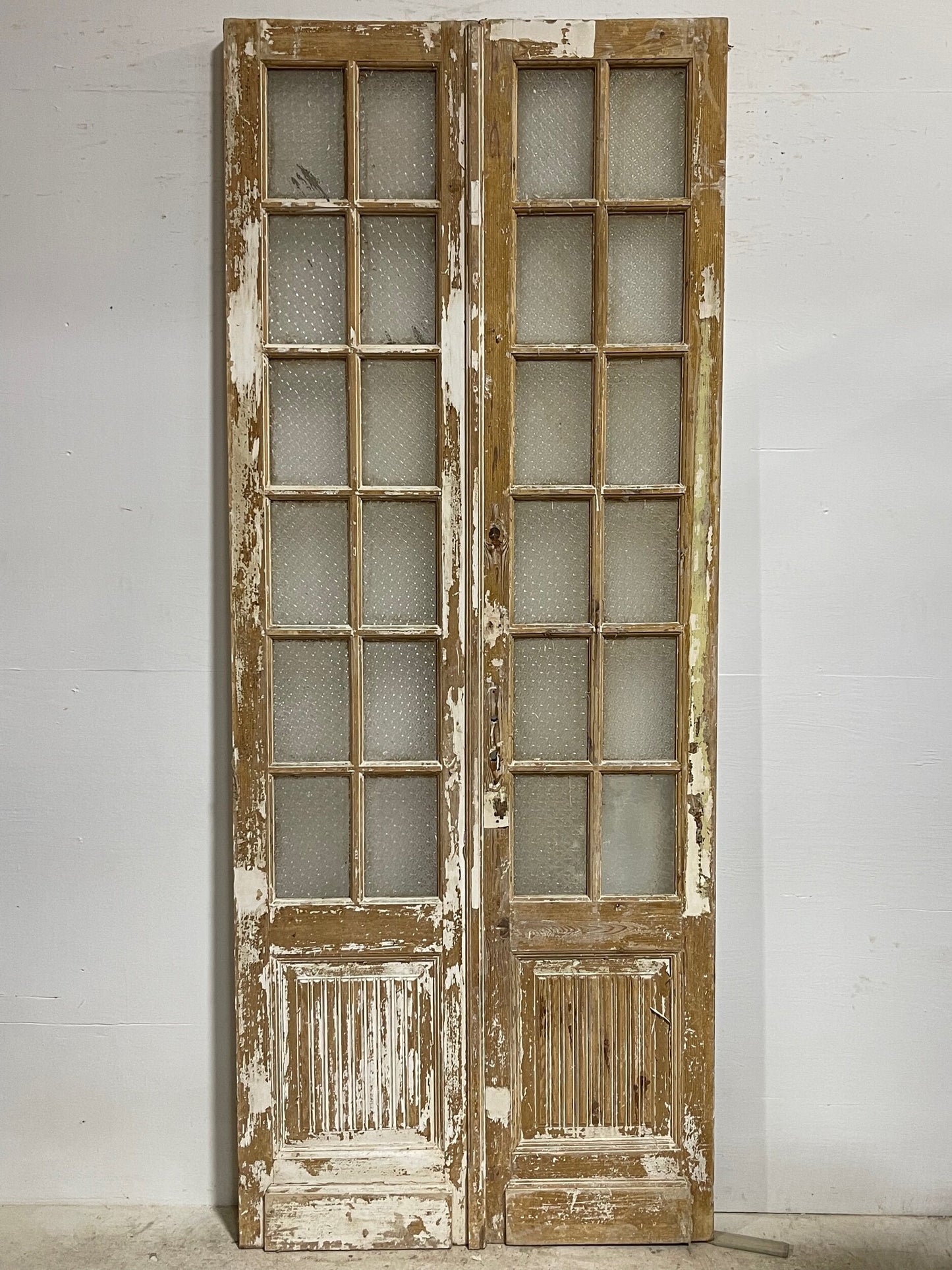Antique French doors with glass  (100.5x40.5) H0231s