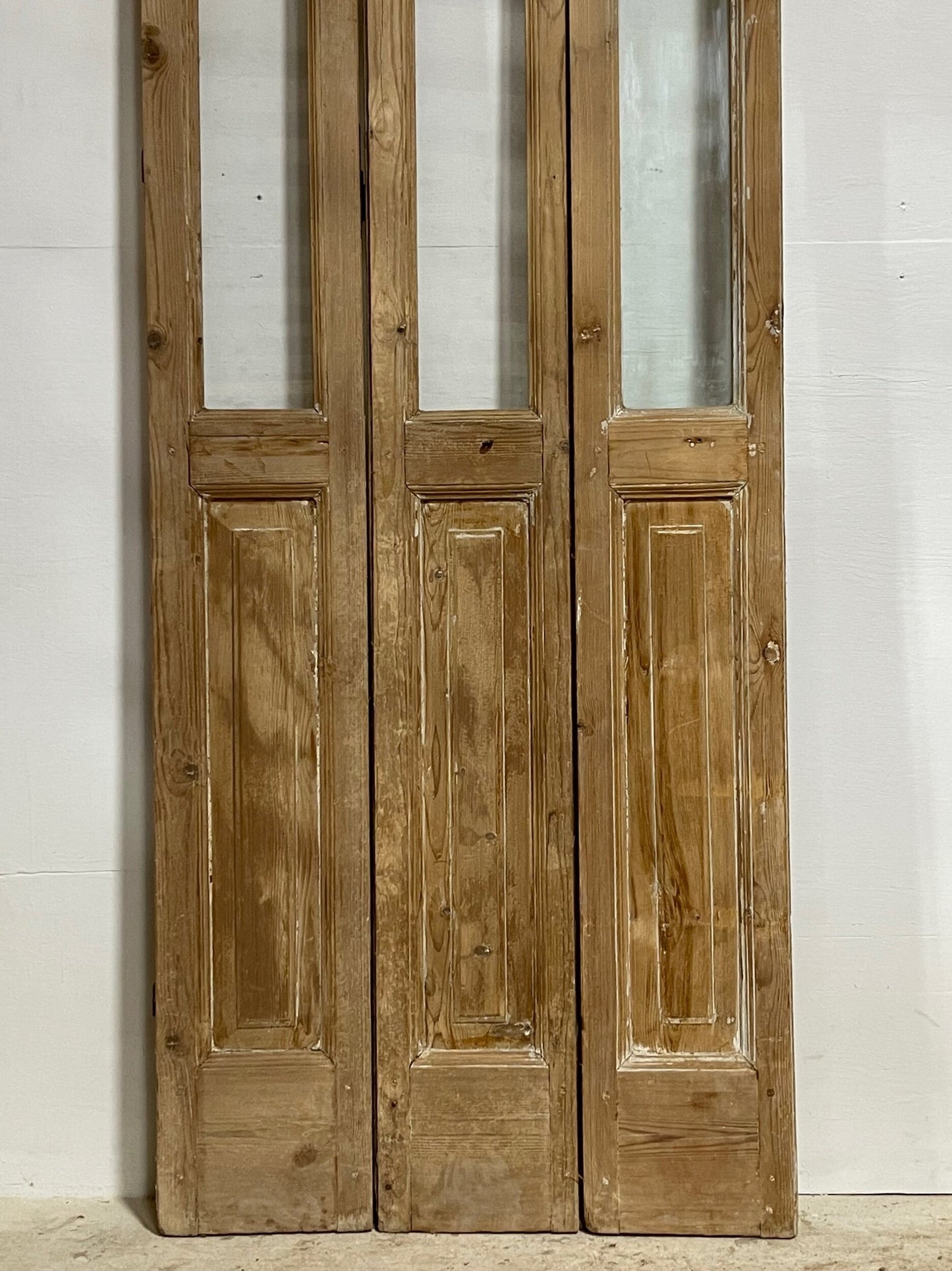 Antique French doors with glass (96.25x30.25) H0255s