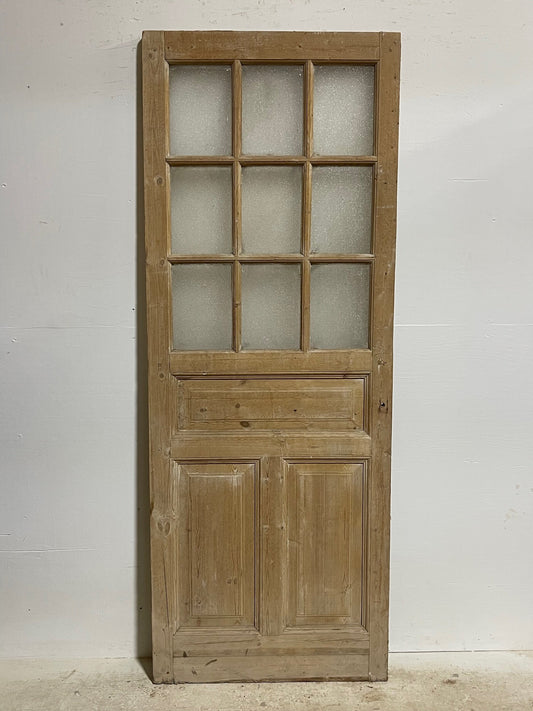 Antique French door with glass (85x32.25) H0183s