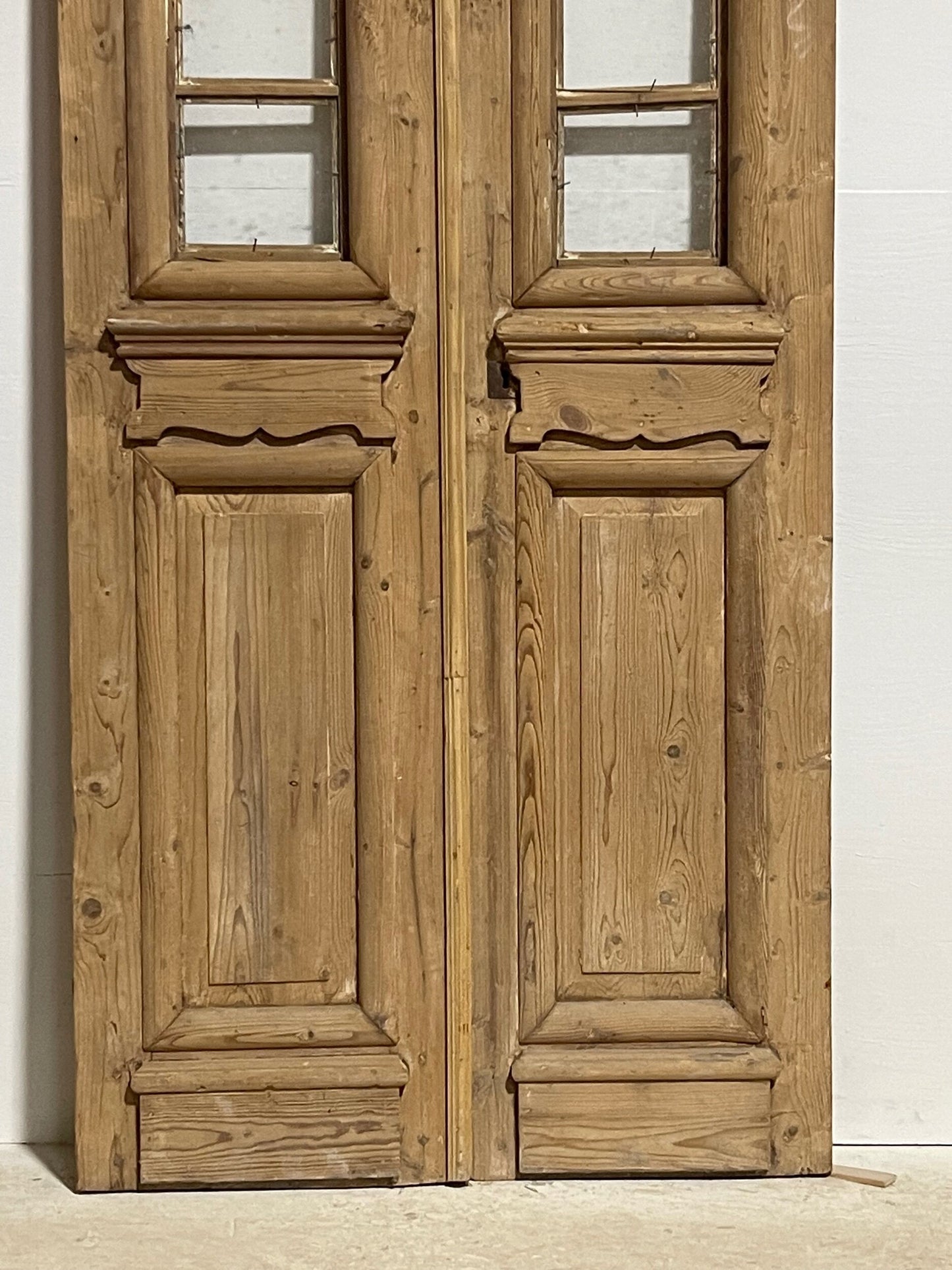 Antique French doors with glass (87x36.5) H0100s