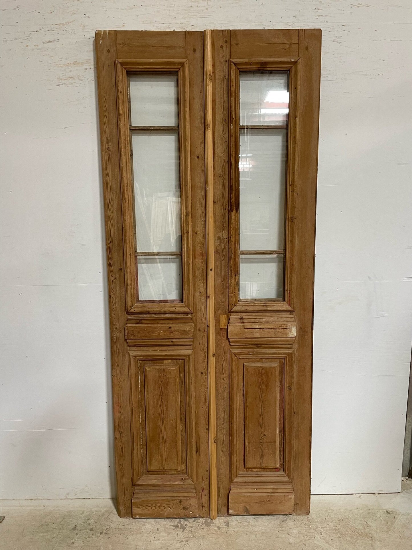 Antique French door (94.25x40.25) with glass F0871