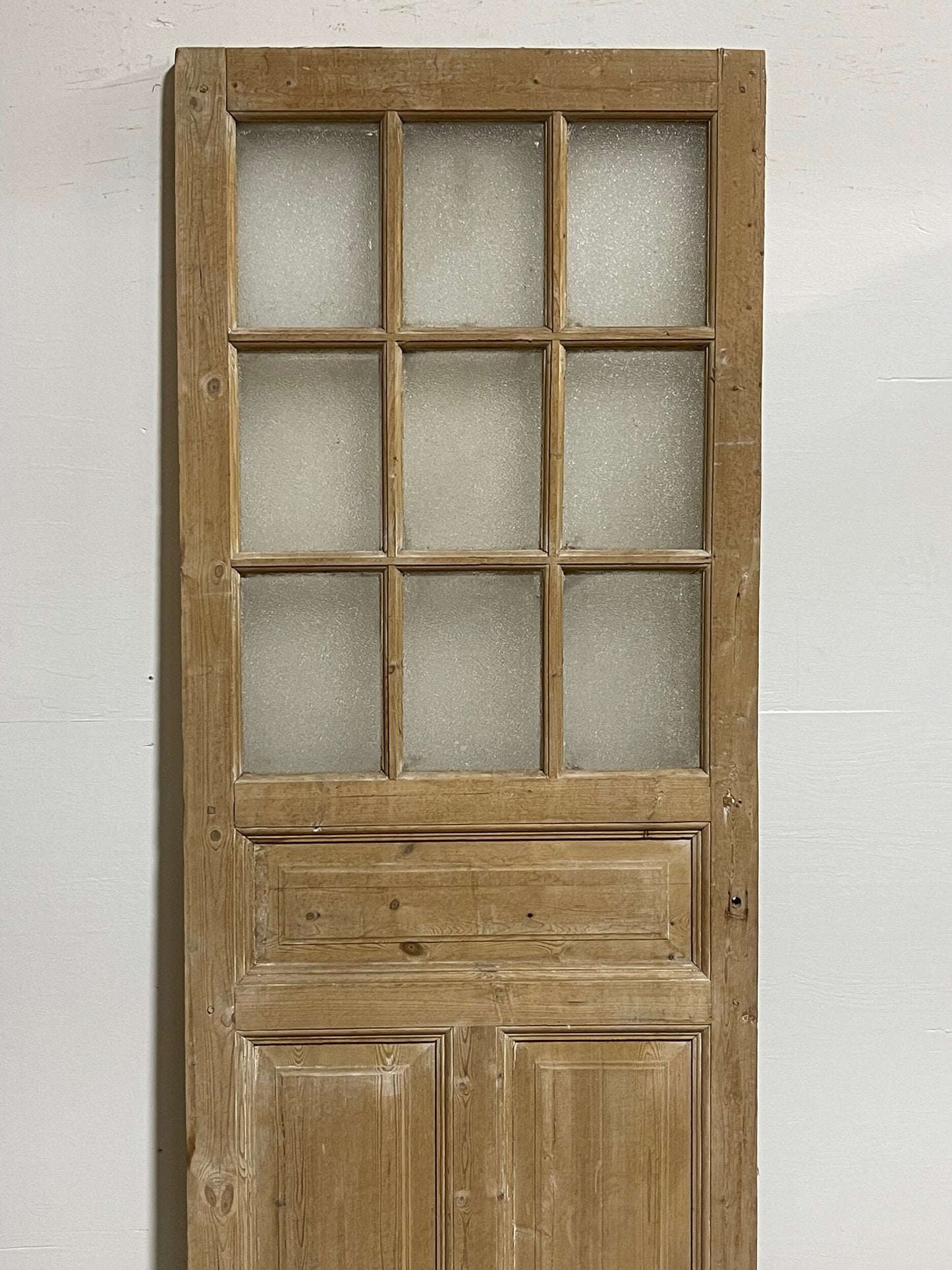 Antique French door with glass (85x32.25) H0183s