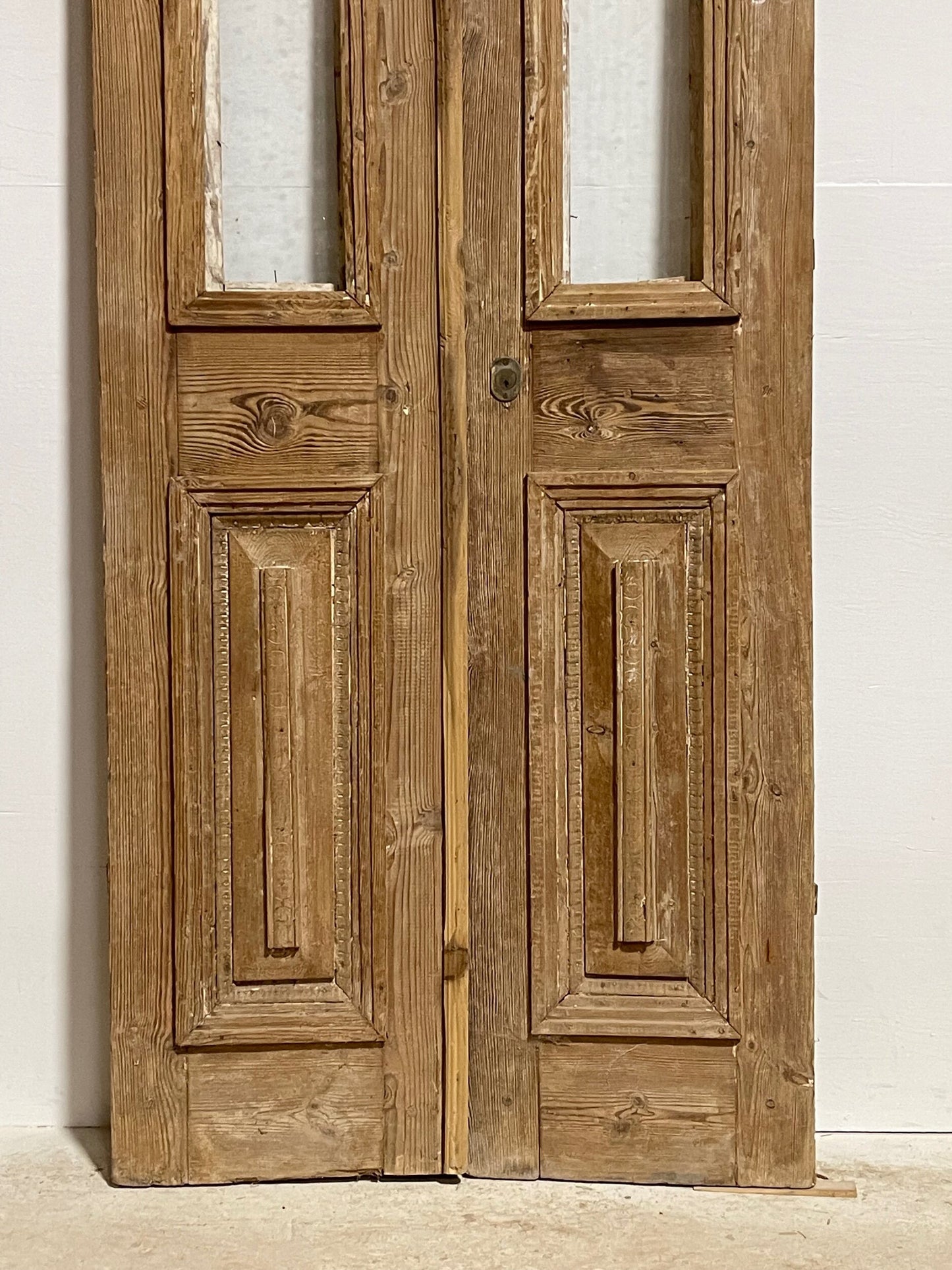 Antique French doors with glass (84.25x33.5) H0105s