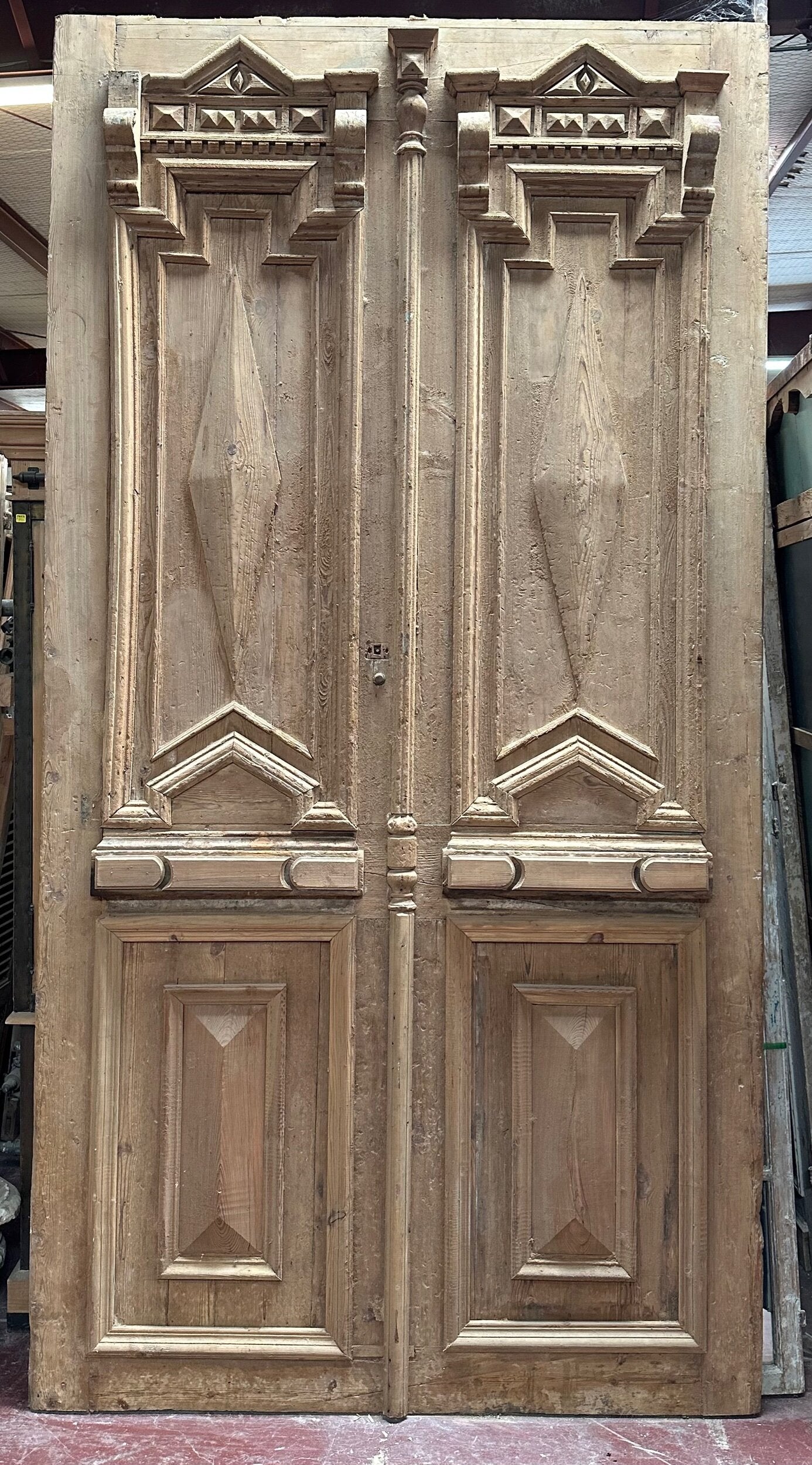 Antique French panel door (126.5x66.5) I259