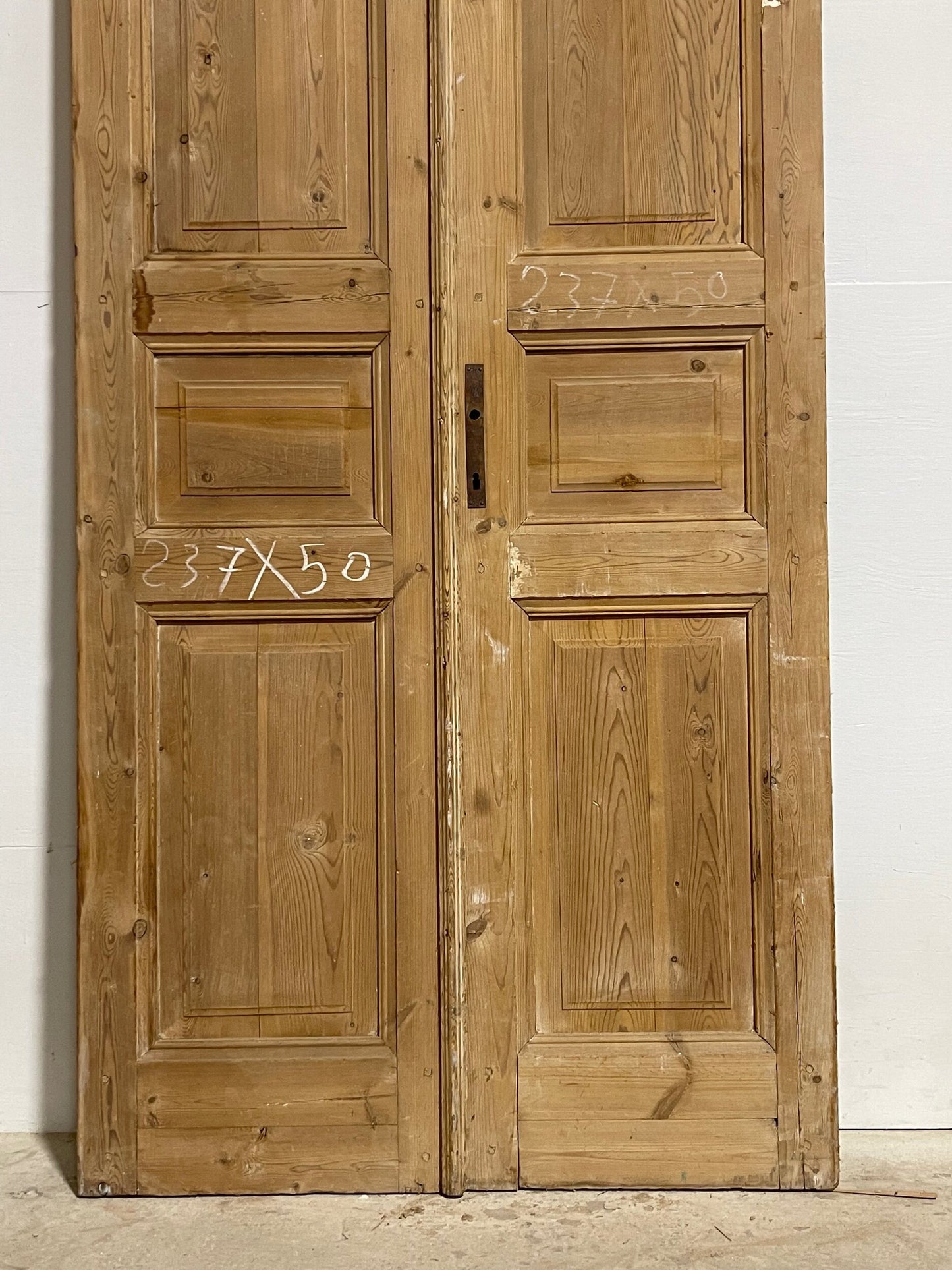 antique French panel doors (93.25x39.25) I163