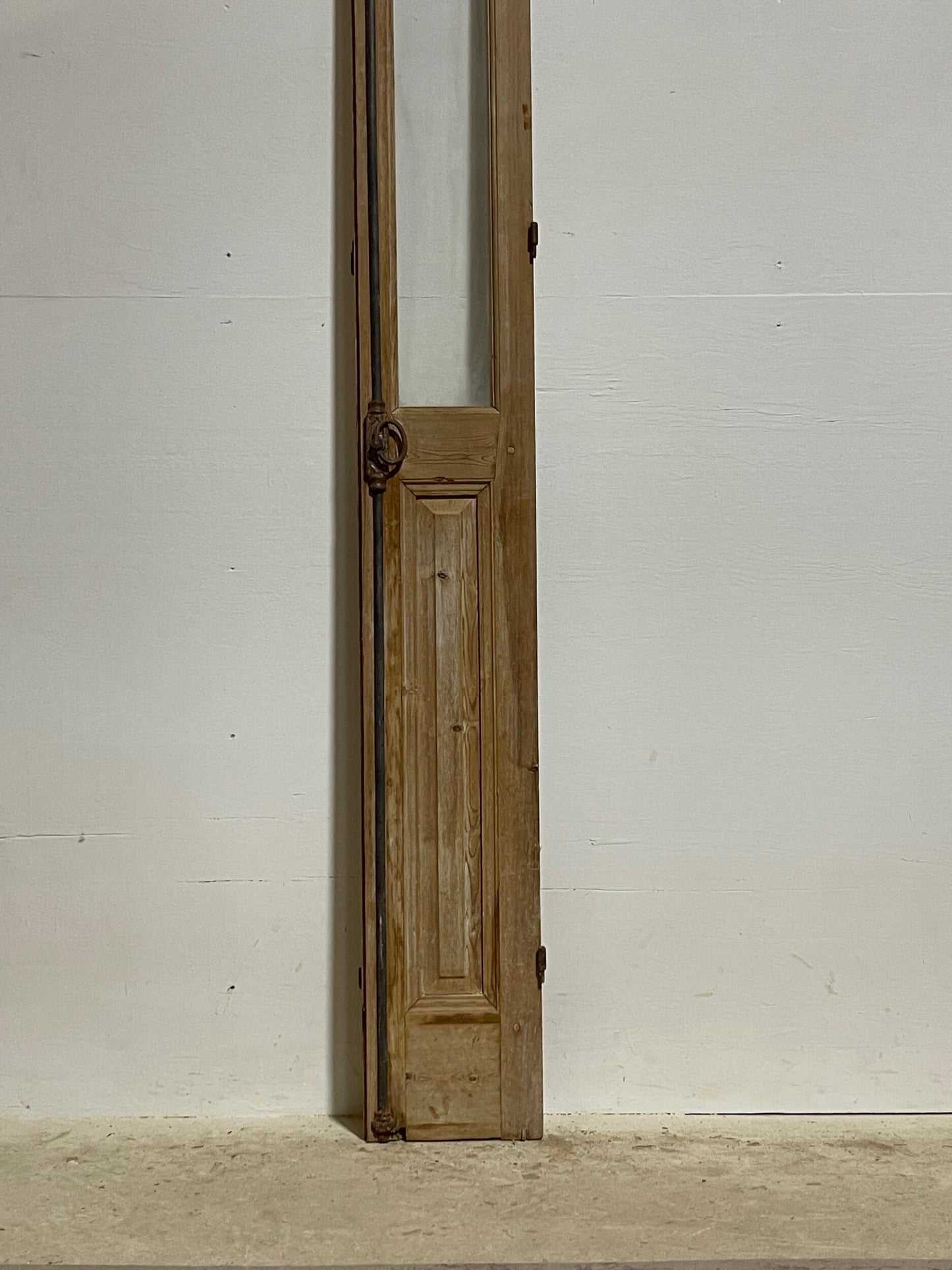 Antique French door with glass (95.25x10.25)  H0275s