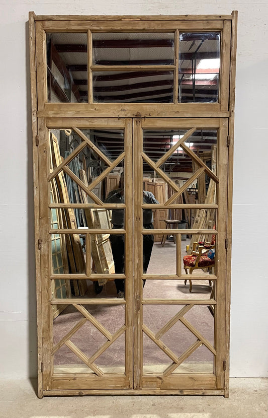 Framed 3 panel with mirror (91.5x48) H0295s