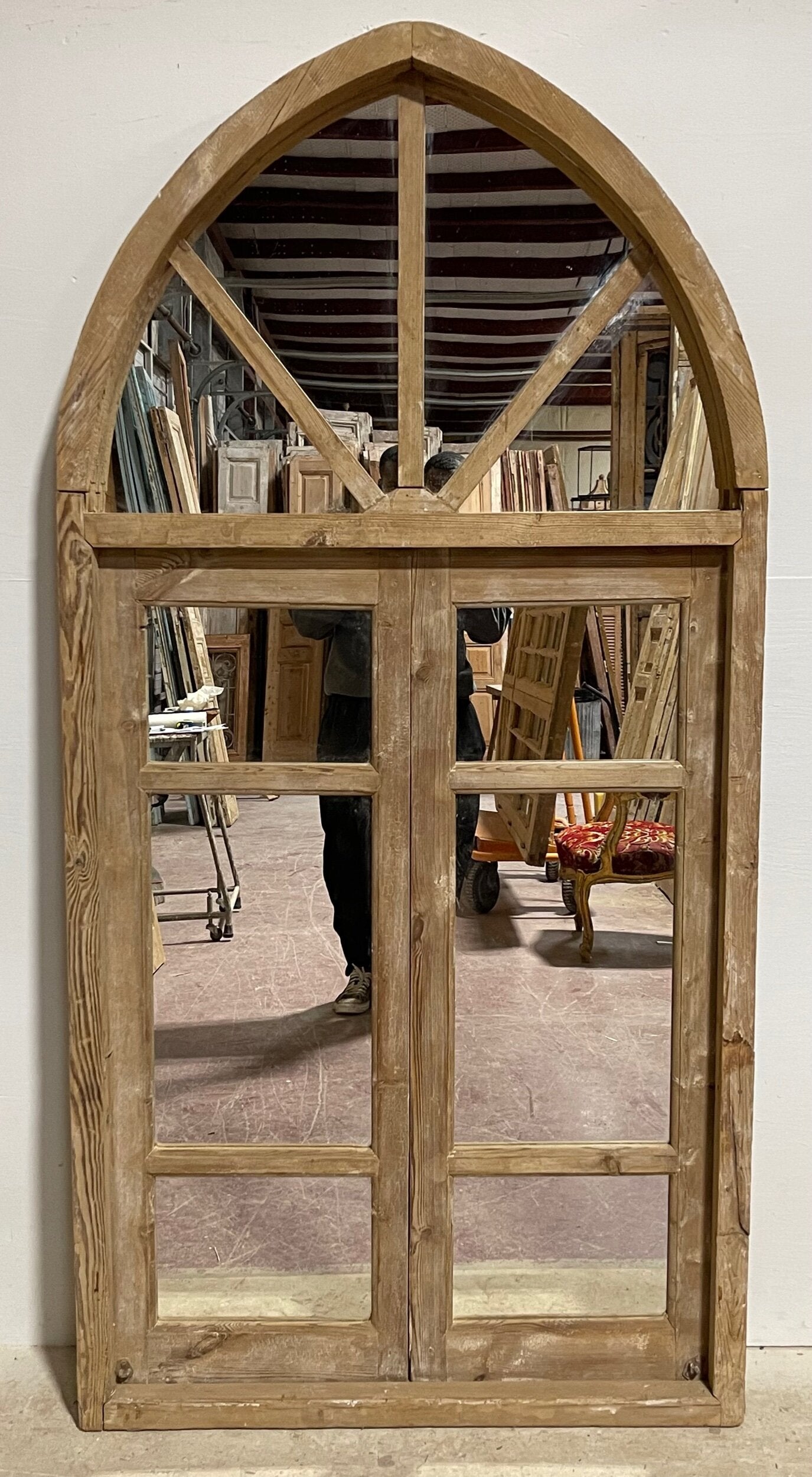 Framed arched mirror (77x38.25) H0290s