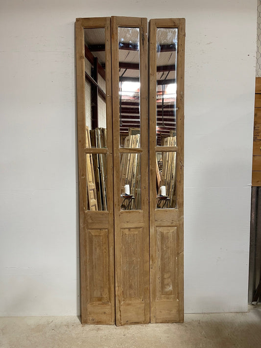 Antique French doors  with mirror(106.25x37) H0233s