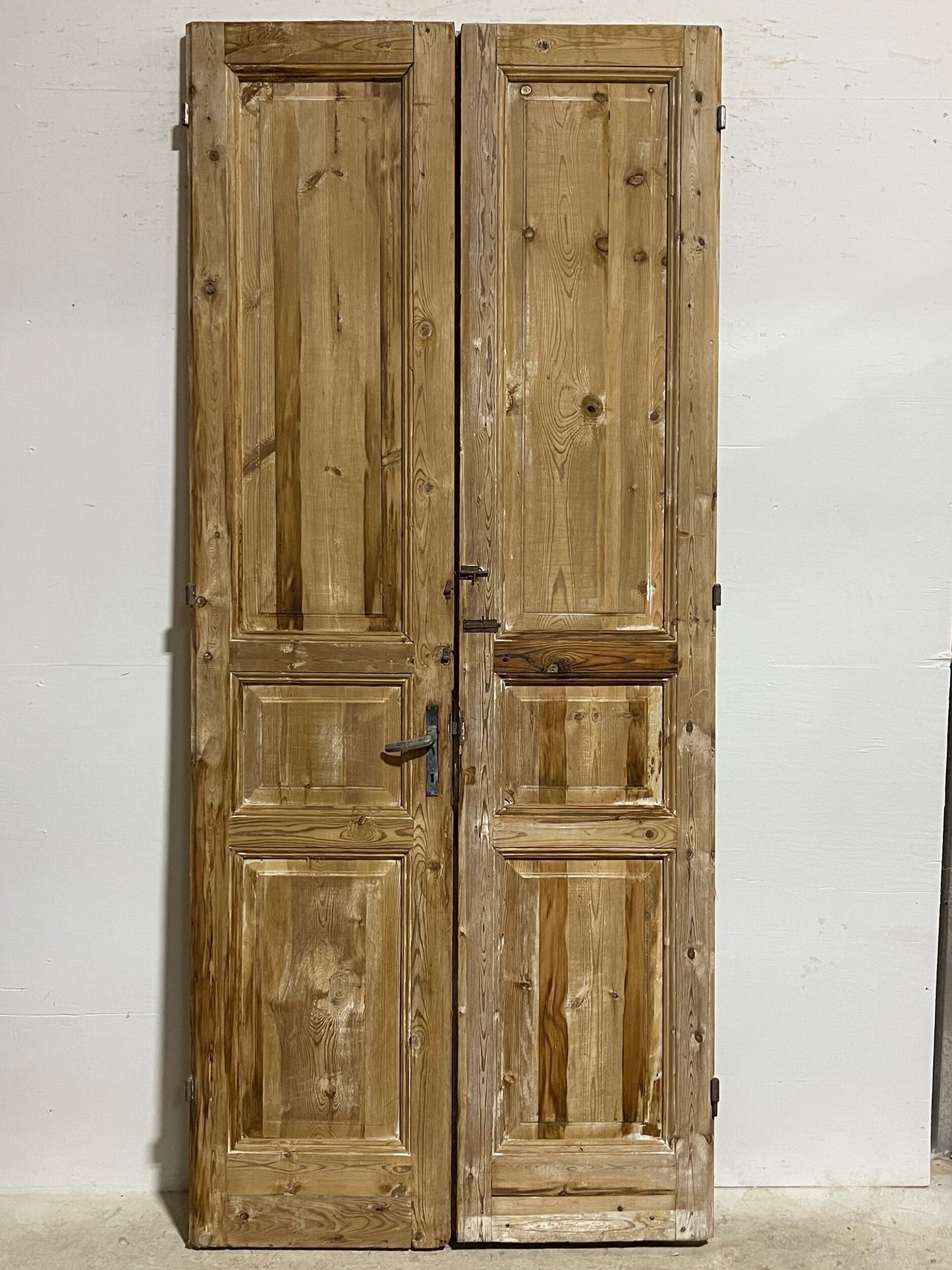 Antique French panel doors with carving (101 x 44) I027