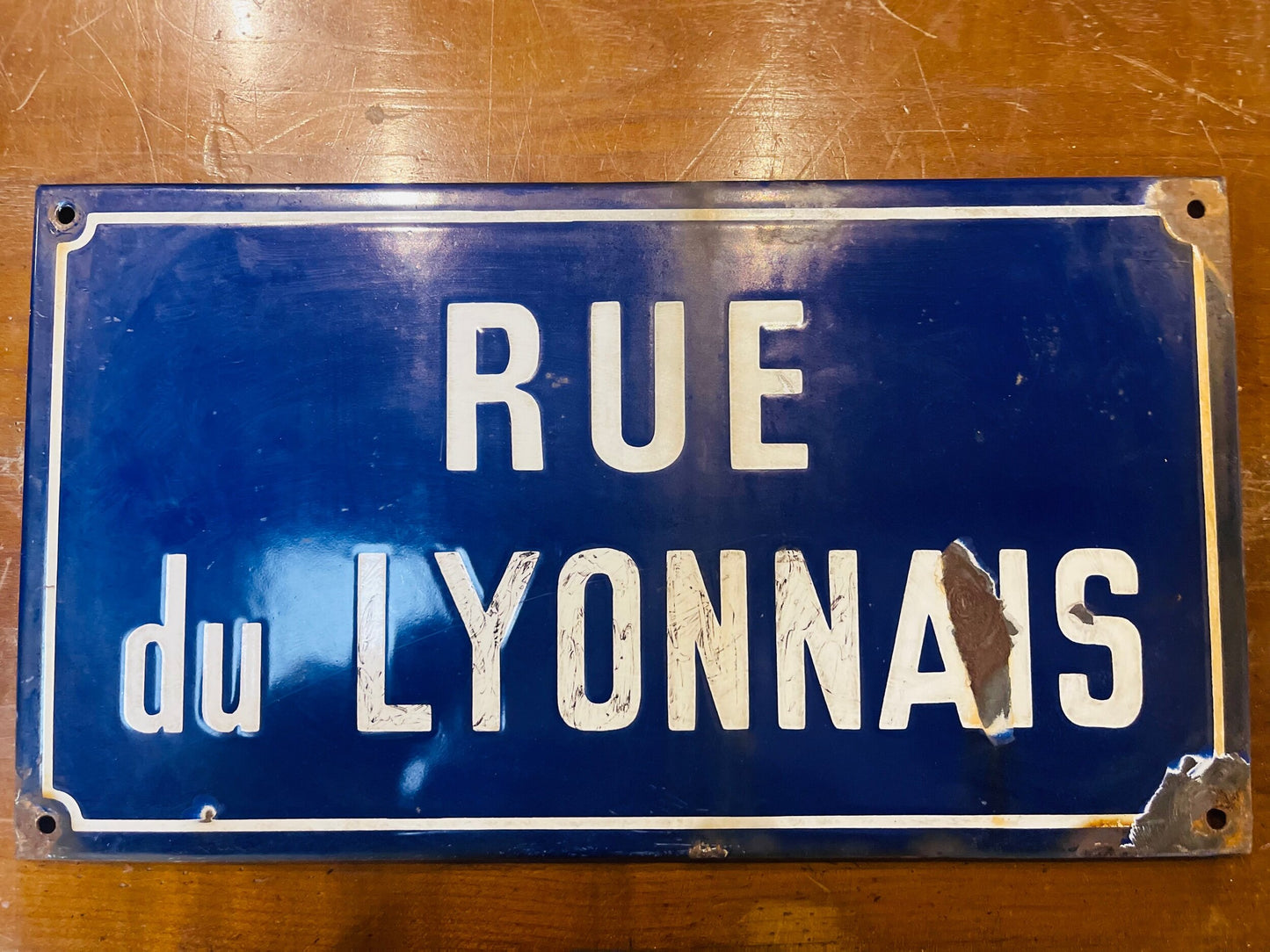 Antique French street sign H0285s
