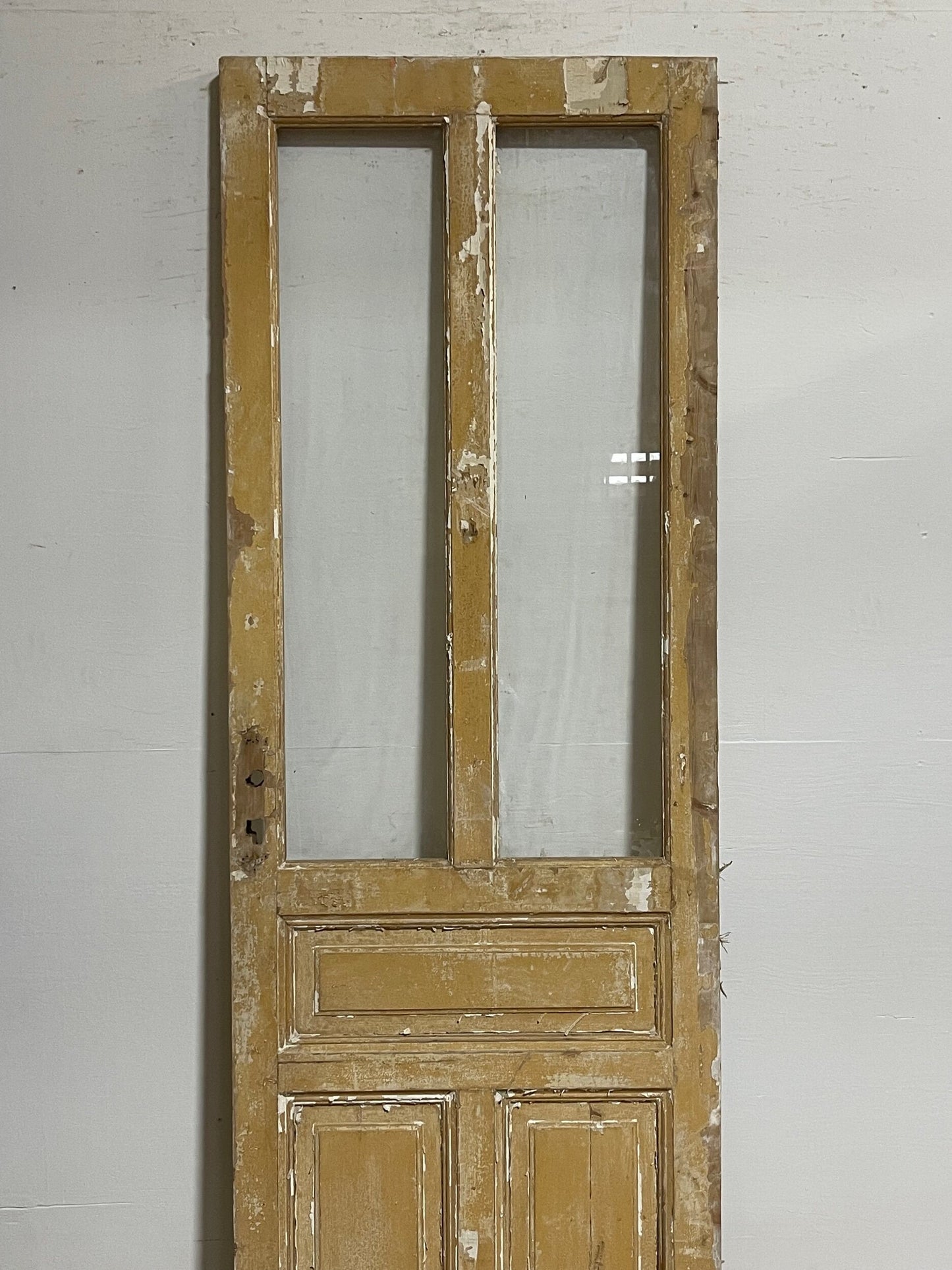 Antique French door with glass  (92.5x31.75) H0184s