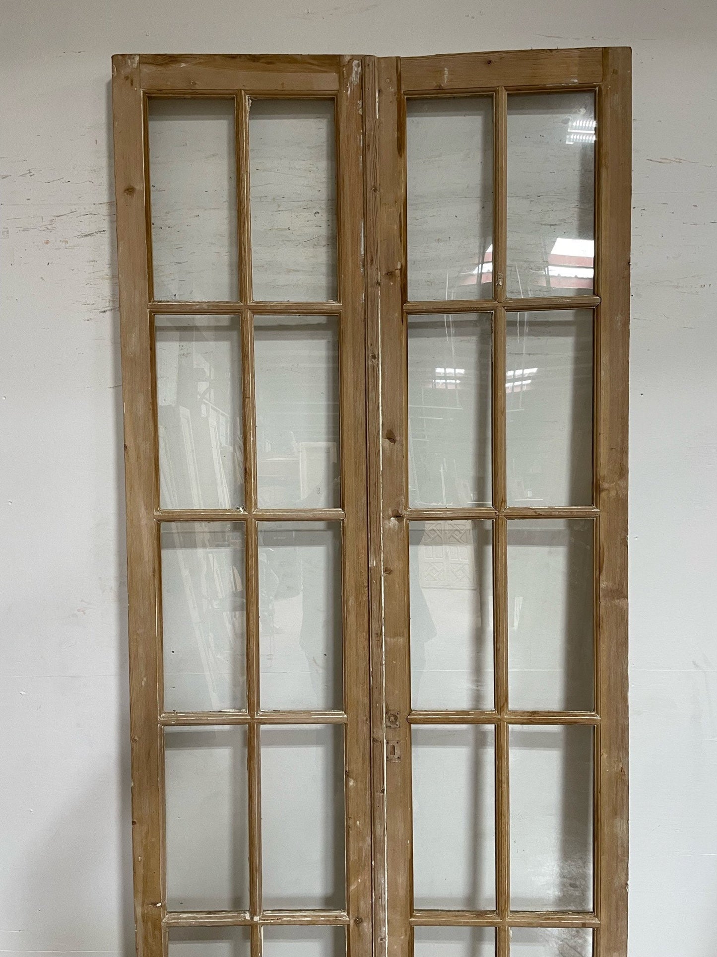 Antique French door (108x48) with glass E1133