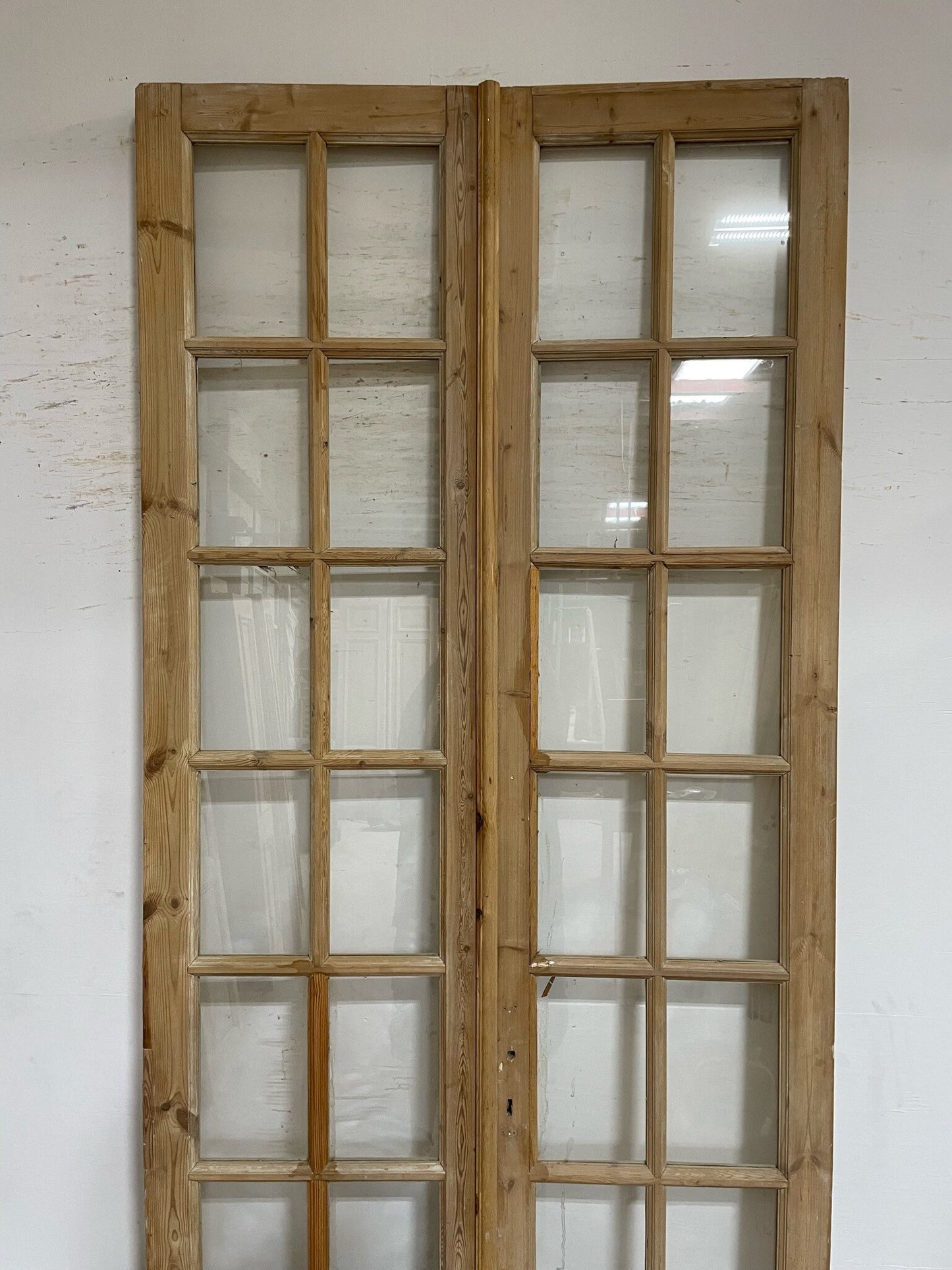 Antique French door (114x47.75) with glass F0616
