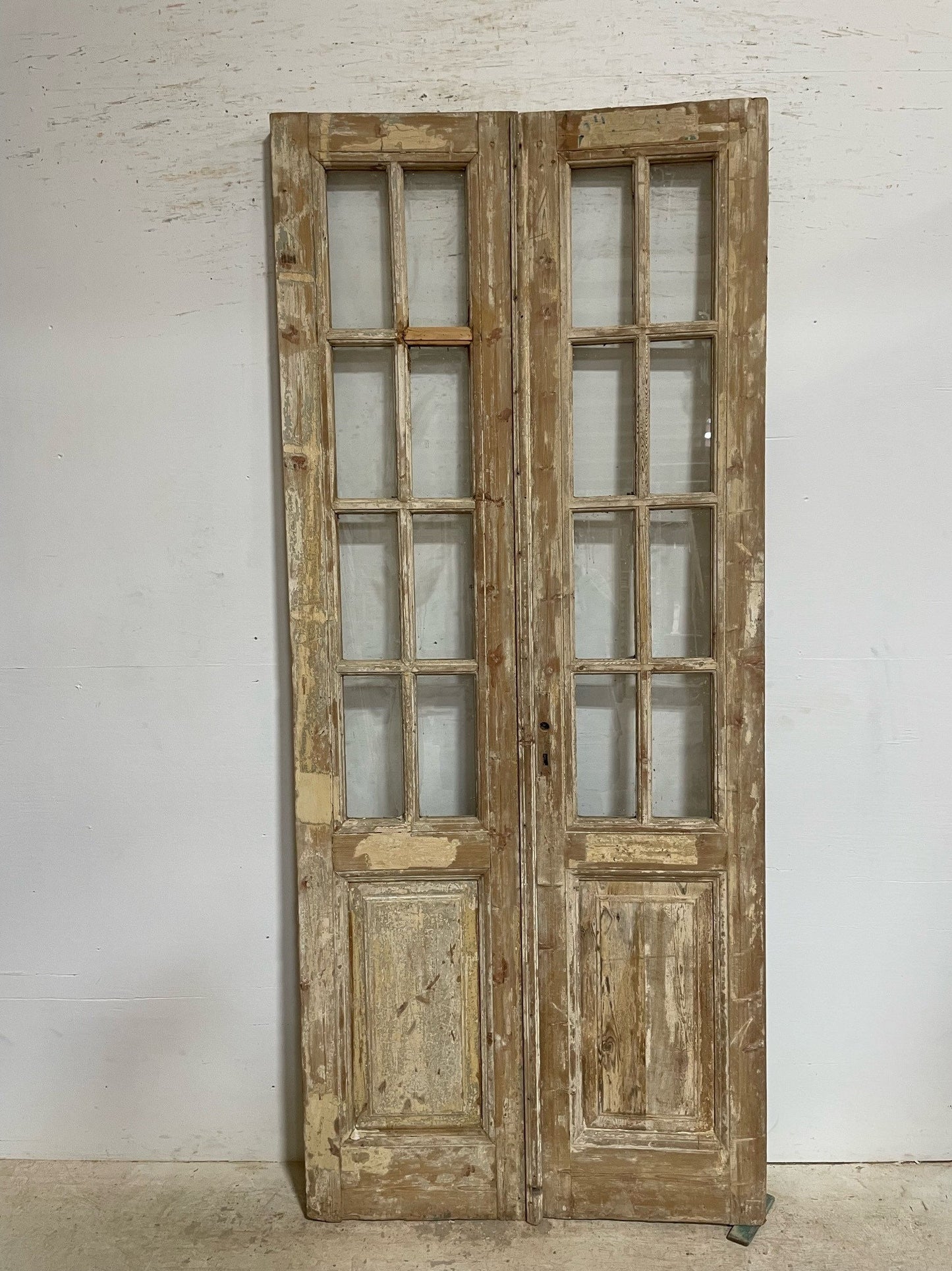 Antique French door (93.25x39.5) with glass F0607