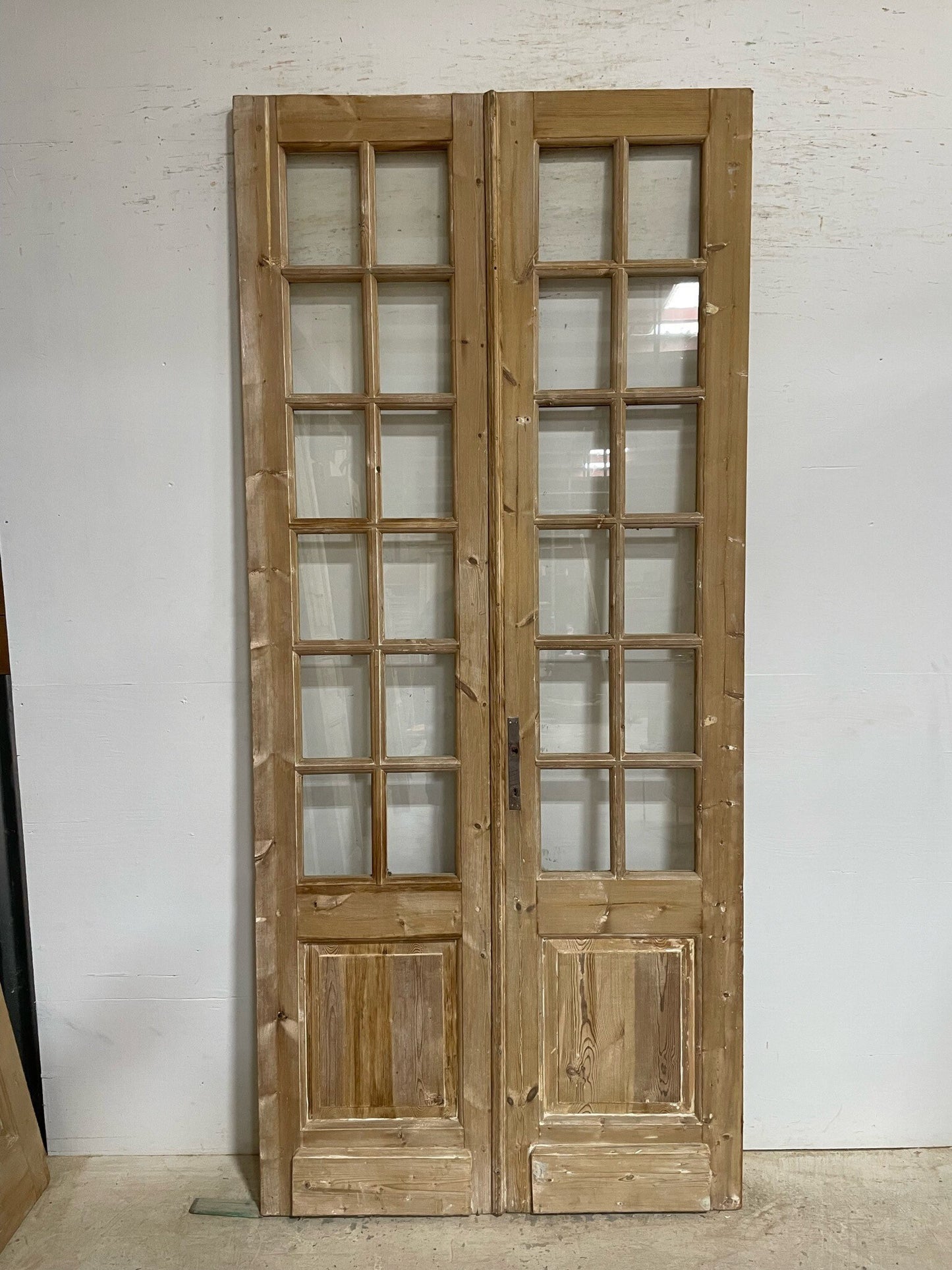 Antique French door (98.75x43.75) with glass F0752