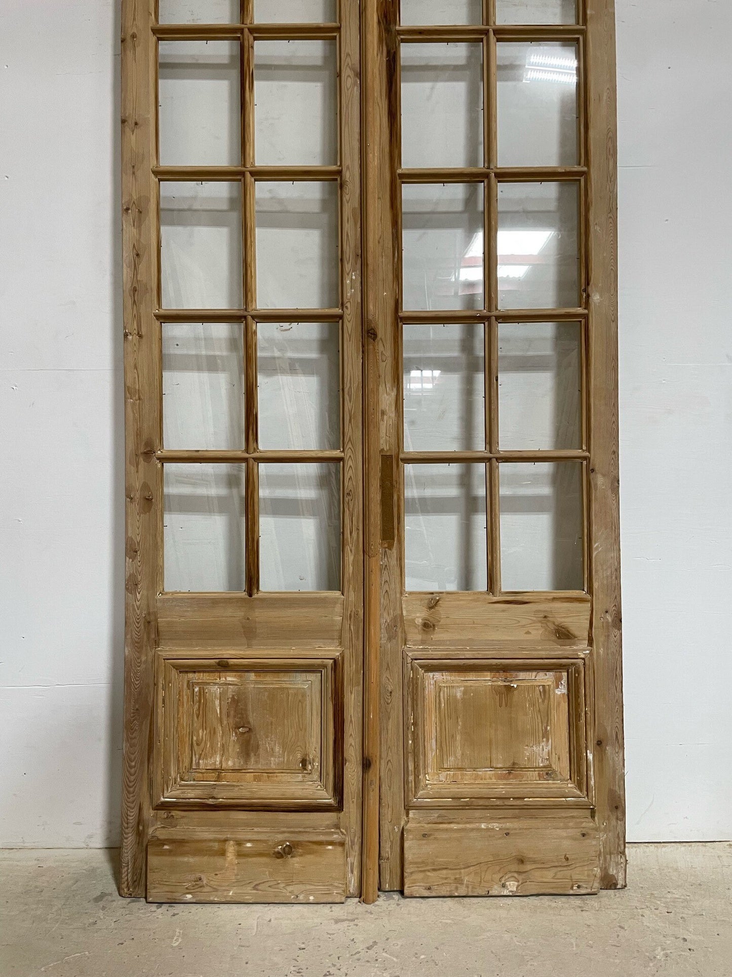 Antique French door (107x45.25) with glass F0739