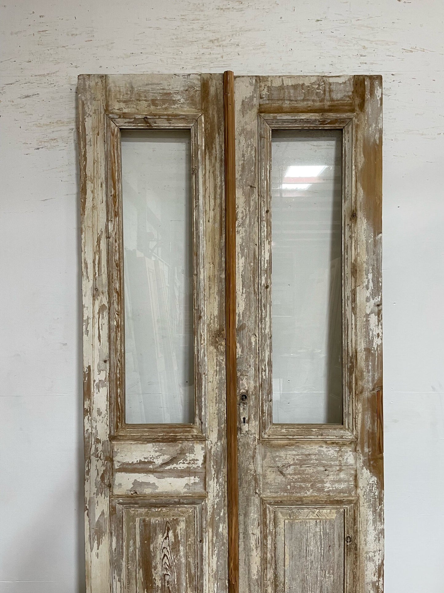 Antique French door (95.25x43.25) with glass F0638