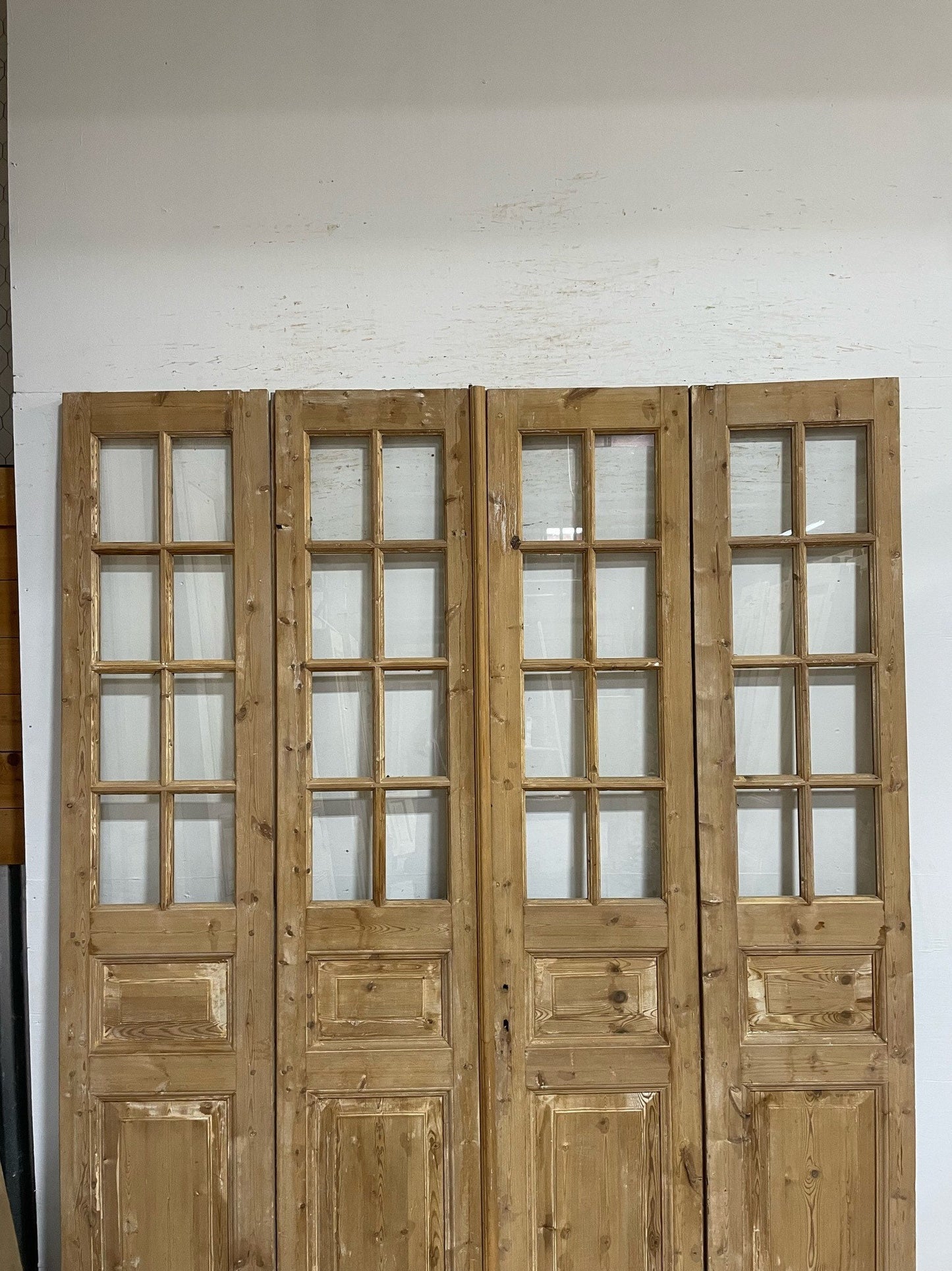 Antique French door (95x79) with glass F0816