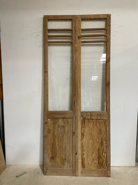 Antique French door (105.5x44) with glass F0825