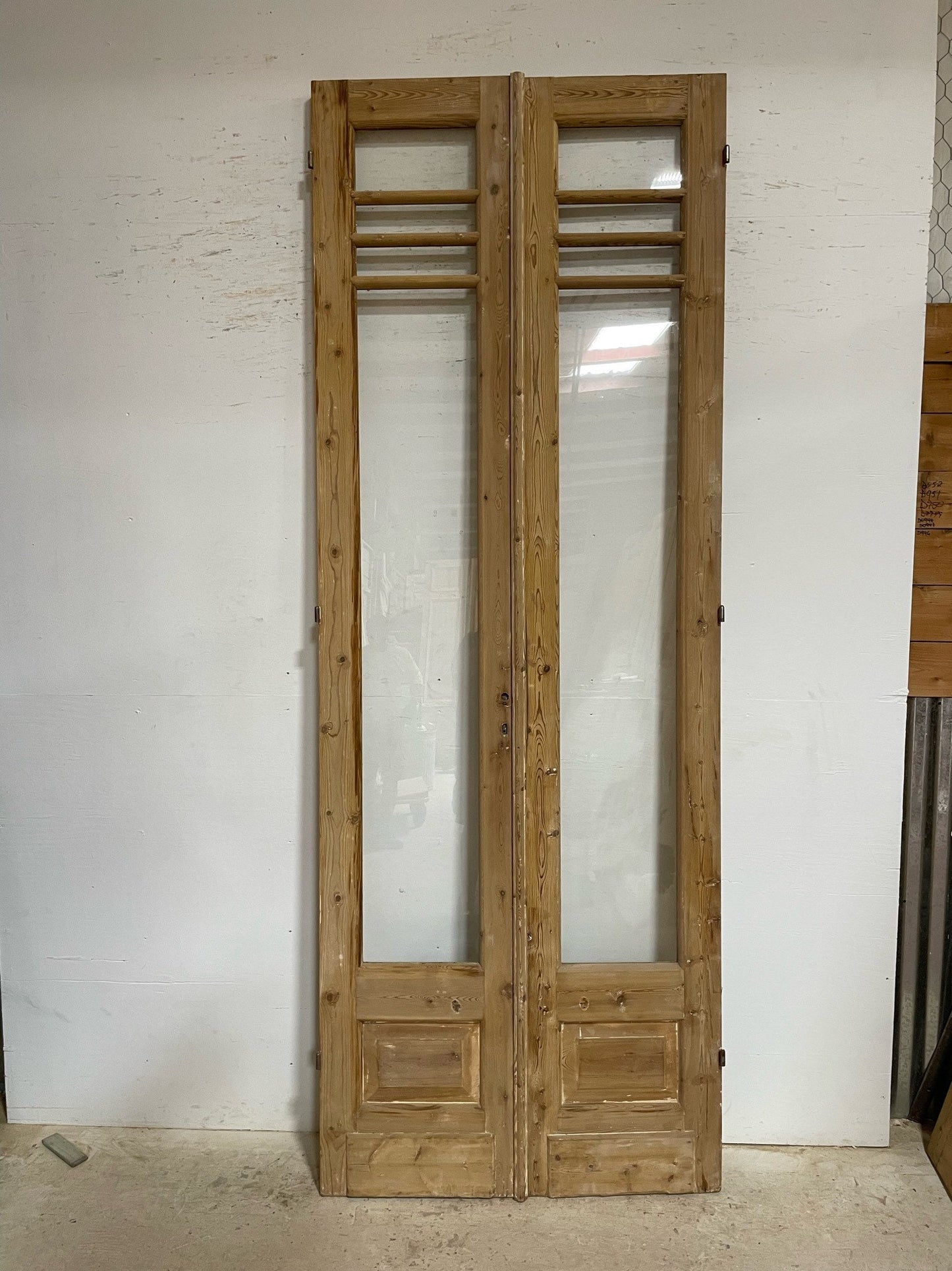 Antique French door (108.5x39.5) with glass F0859