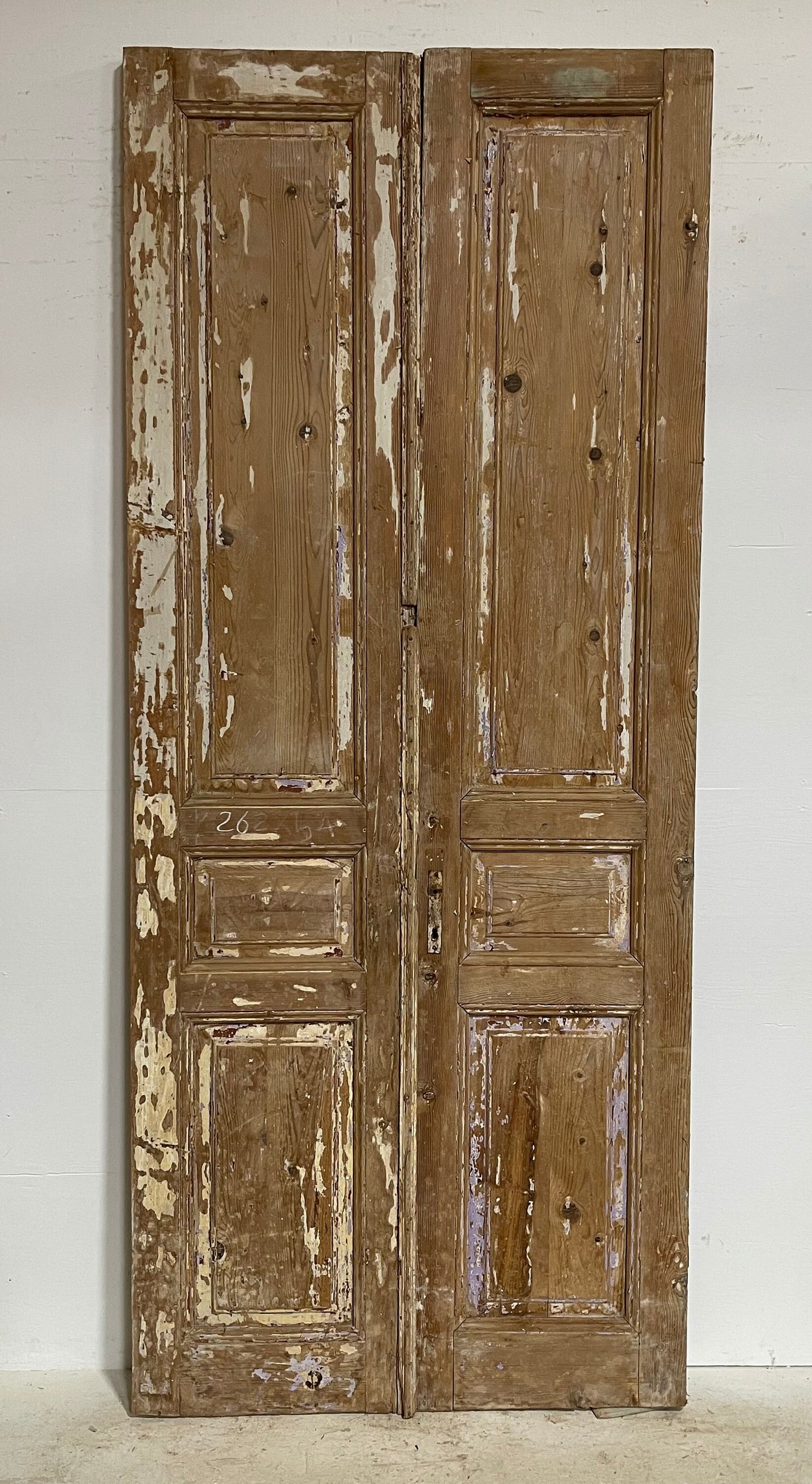 Antique French panel doors (103.25x43.25) G0138s