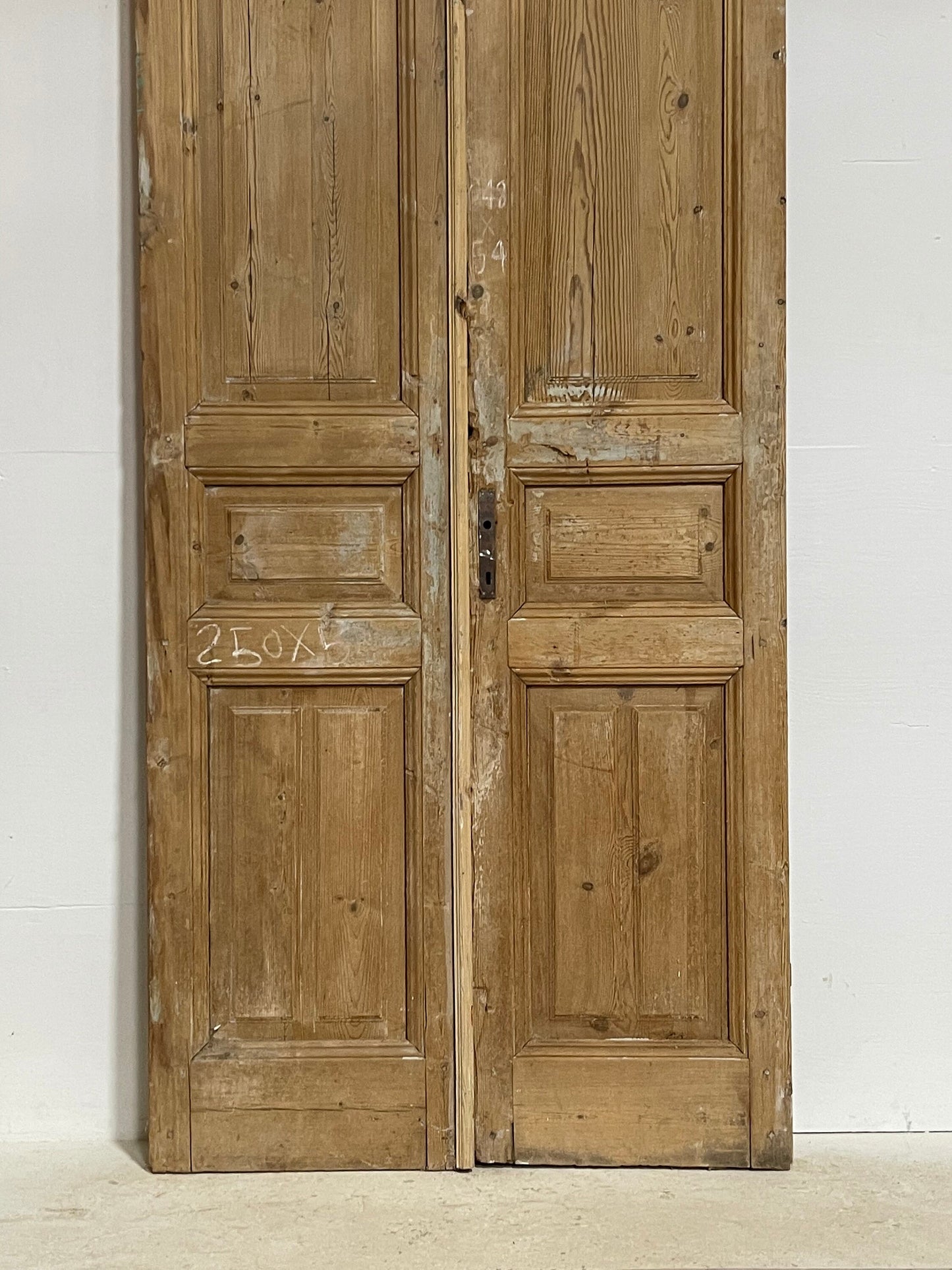 Antique French panel doors (98.25x42.5) G0142s