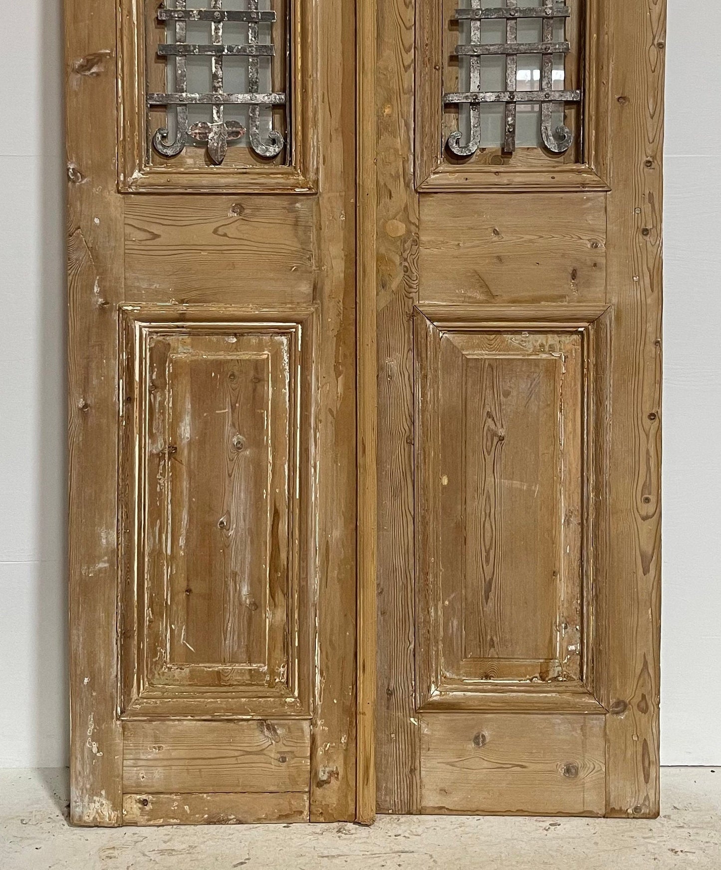Antique French panel with metal (99x42.5) G1035s