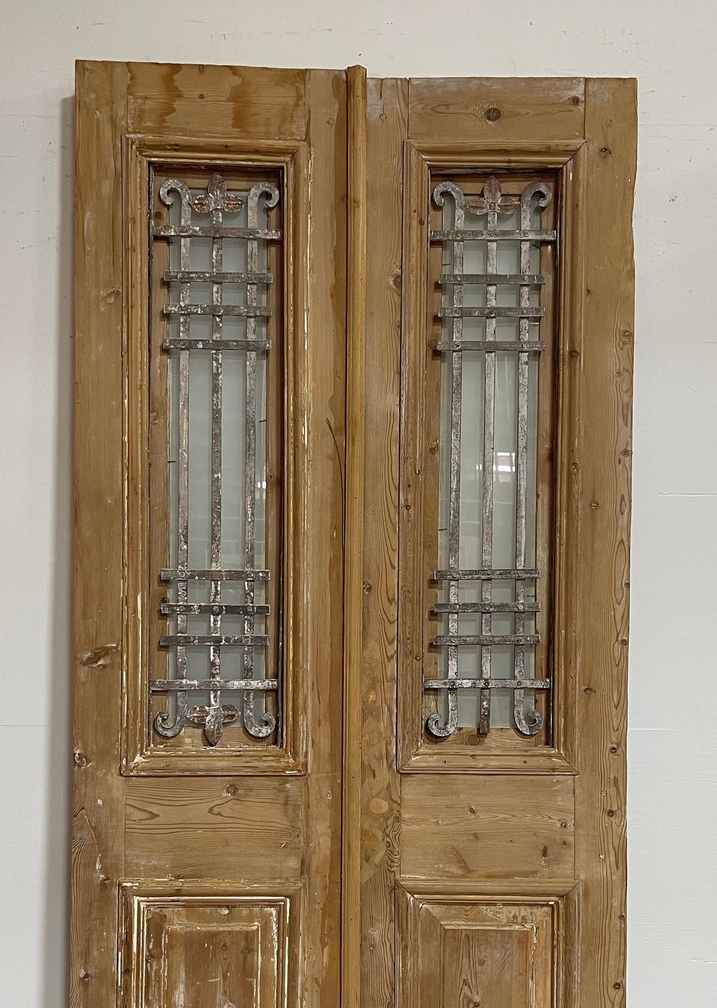 Antique French panel with metal (99x42.5) G1035s