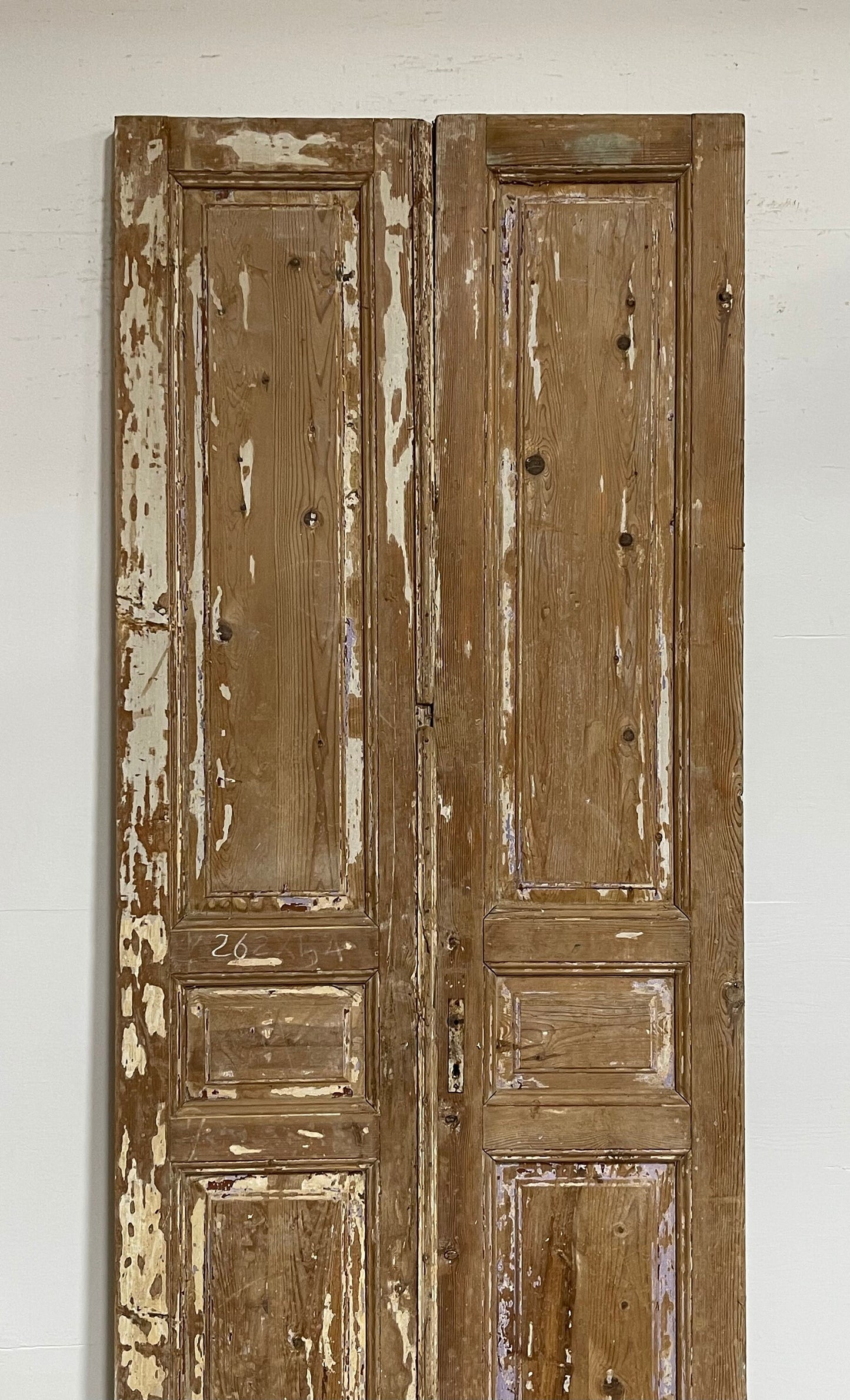 Antique French panel doors (103.25x43.25) G0138s