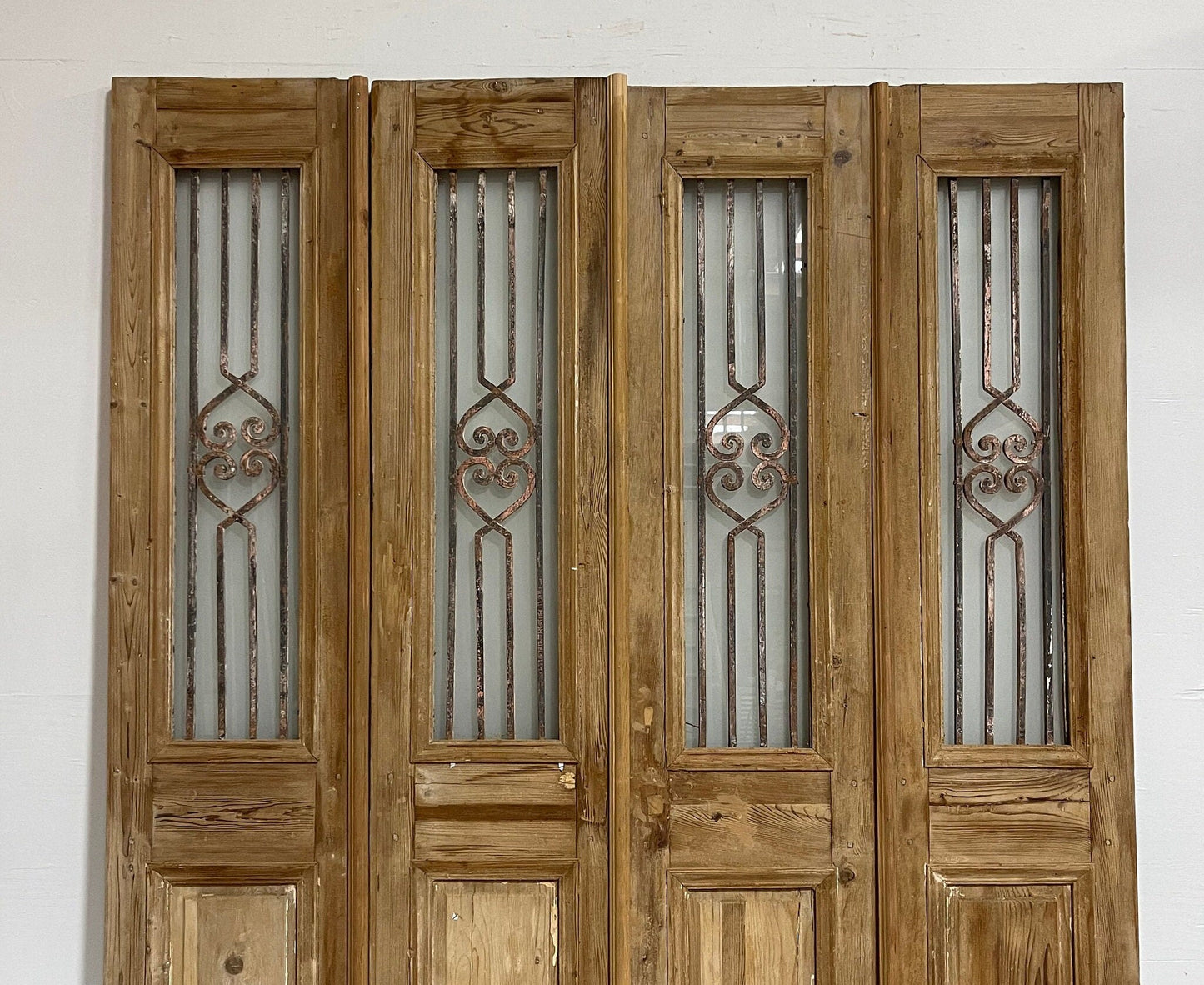 Antique French panel with metal (94.5x75.25) G1430s