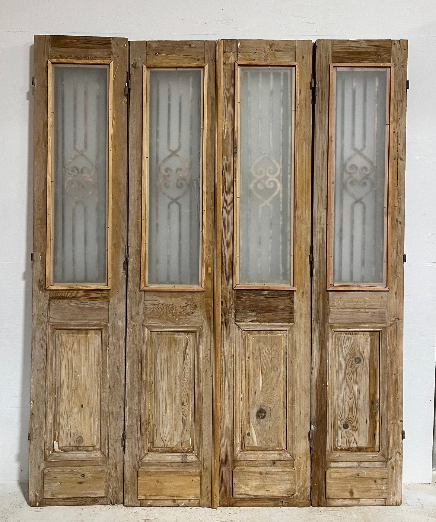 Antique French panel with metal (94.5x75.25) G1430s