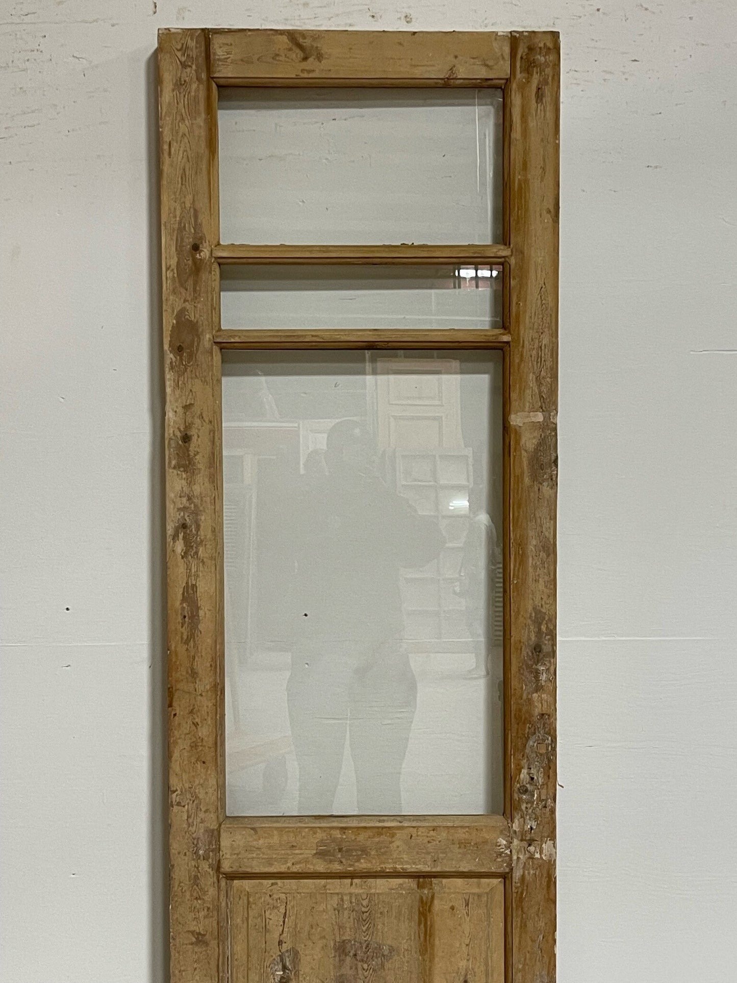 Antique Single door (87.75x25.5) with glass G1398